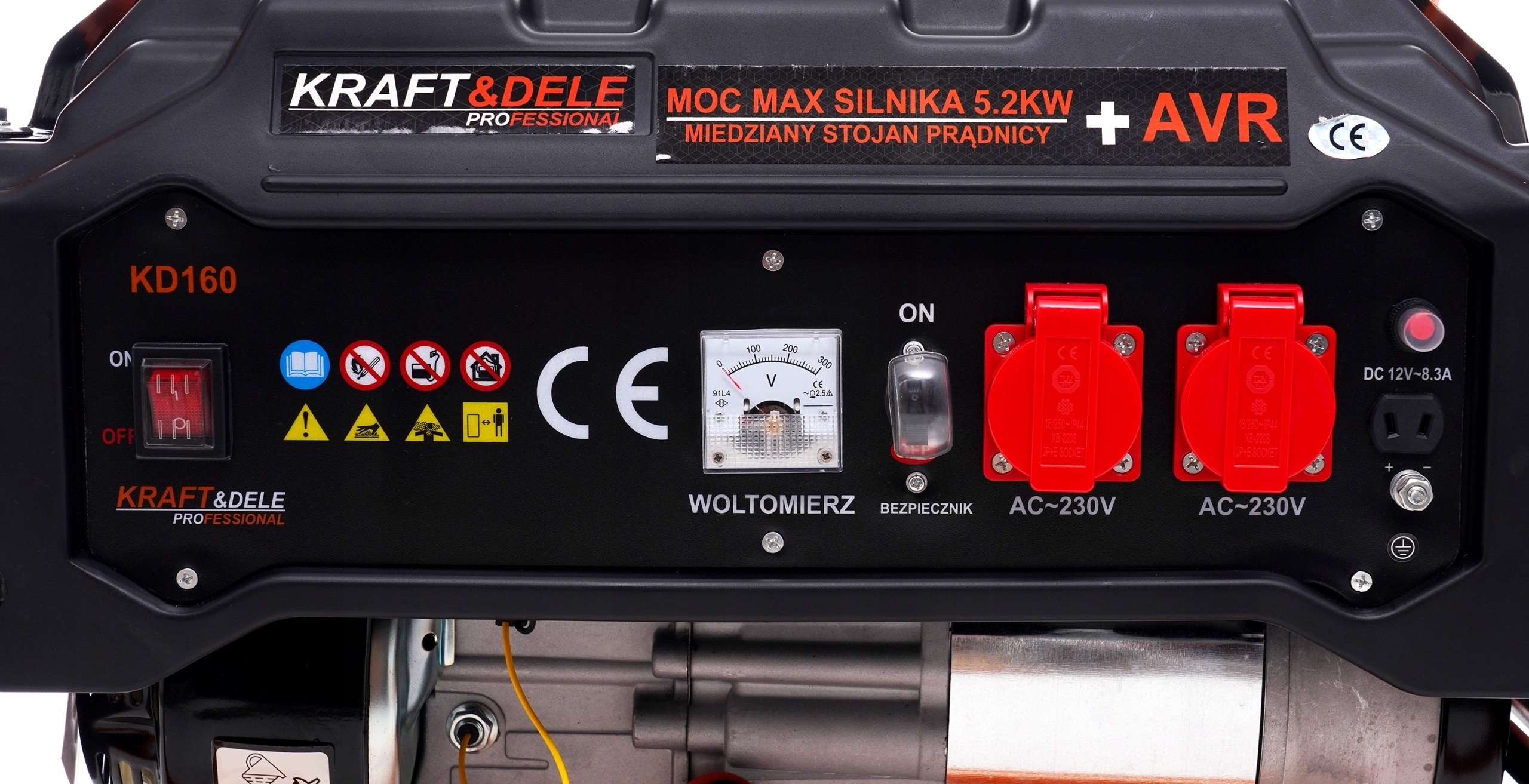 AGREGAT PRĄDOTWÓRCZY GENERATOR PRĄDU PRZENOŚNY JEDNOFAZOWY 3500 BENZYNA AVR