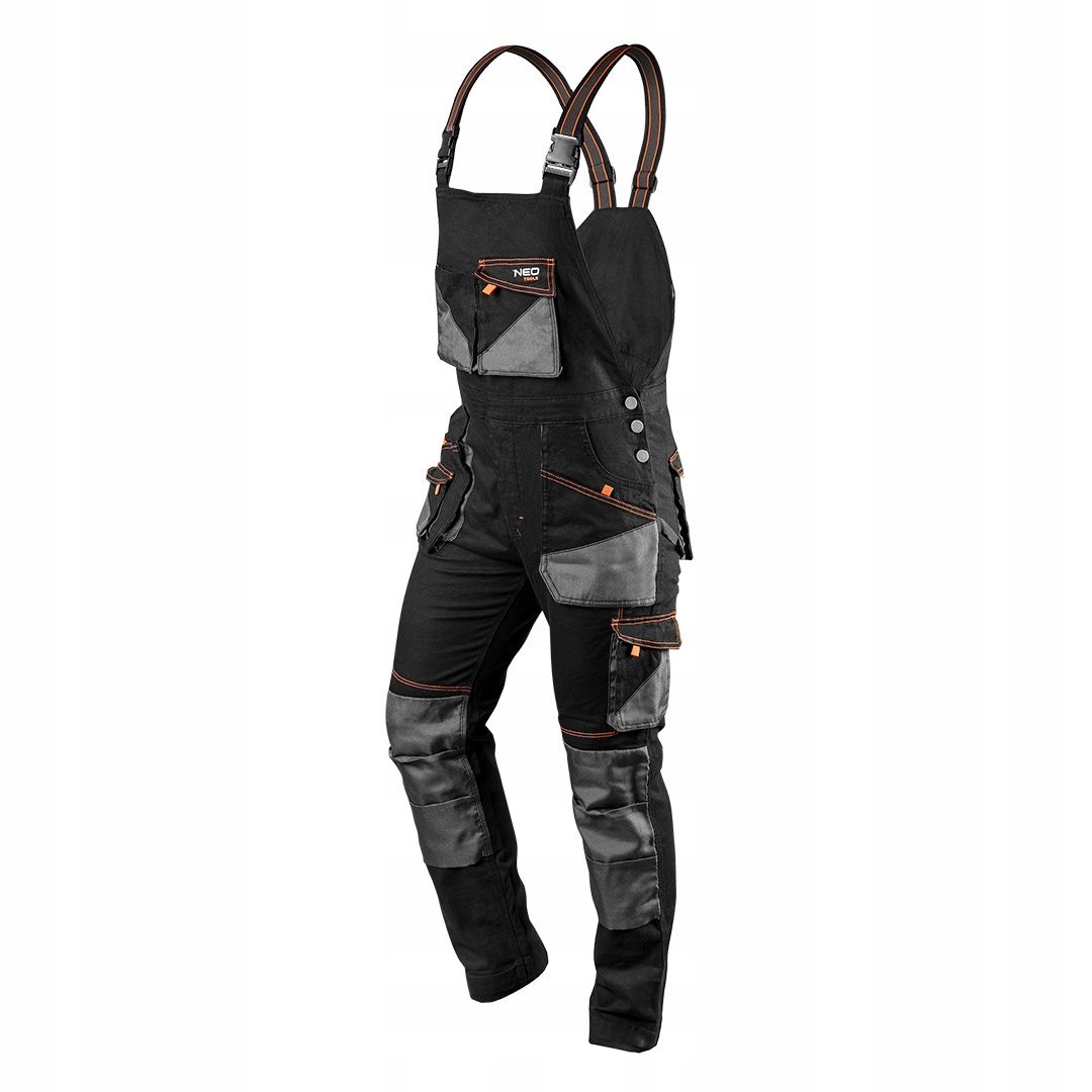 NEO SPODNIE OGRODNICZKI ROBOCZE HD SLIM NA SZELKACH OXFORD 81-248 L/52