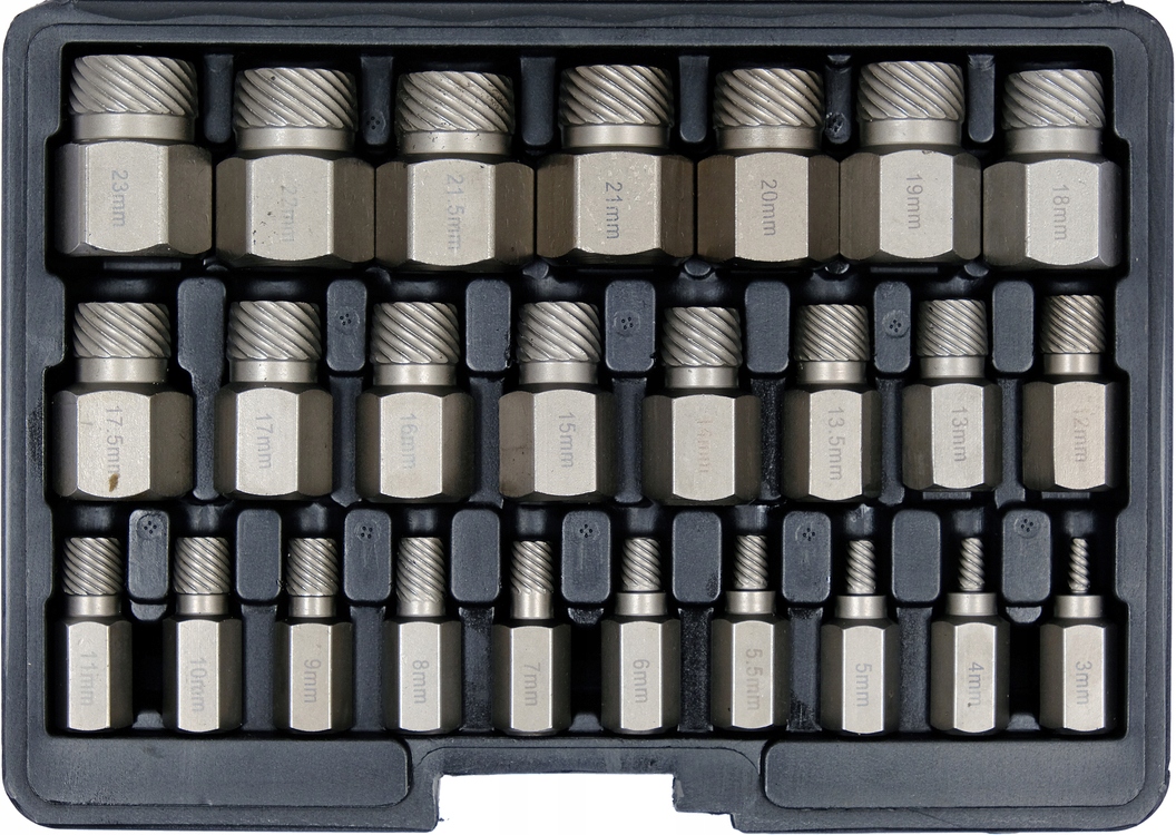 YATO ZESTAW 25 WYKRĘTAKÓW DO USZKODZONYCH ŚRUB HEX TORX SPLINE YT-06034