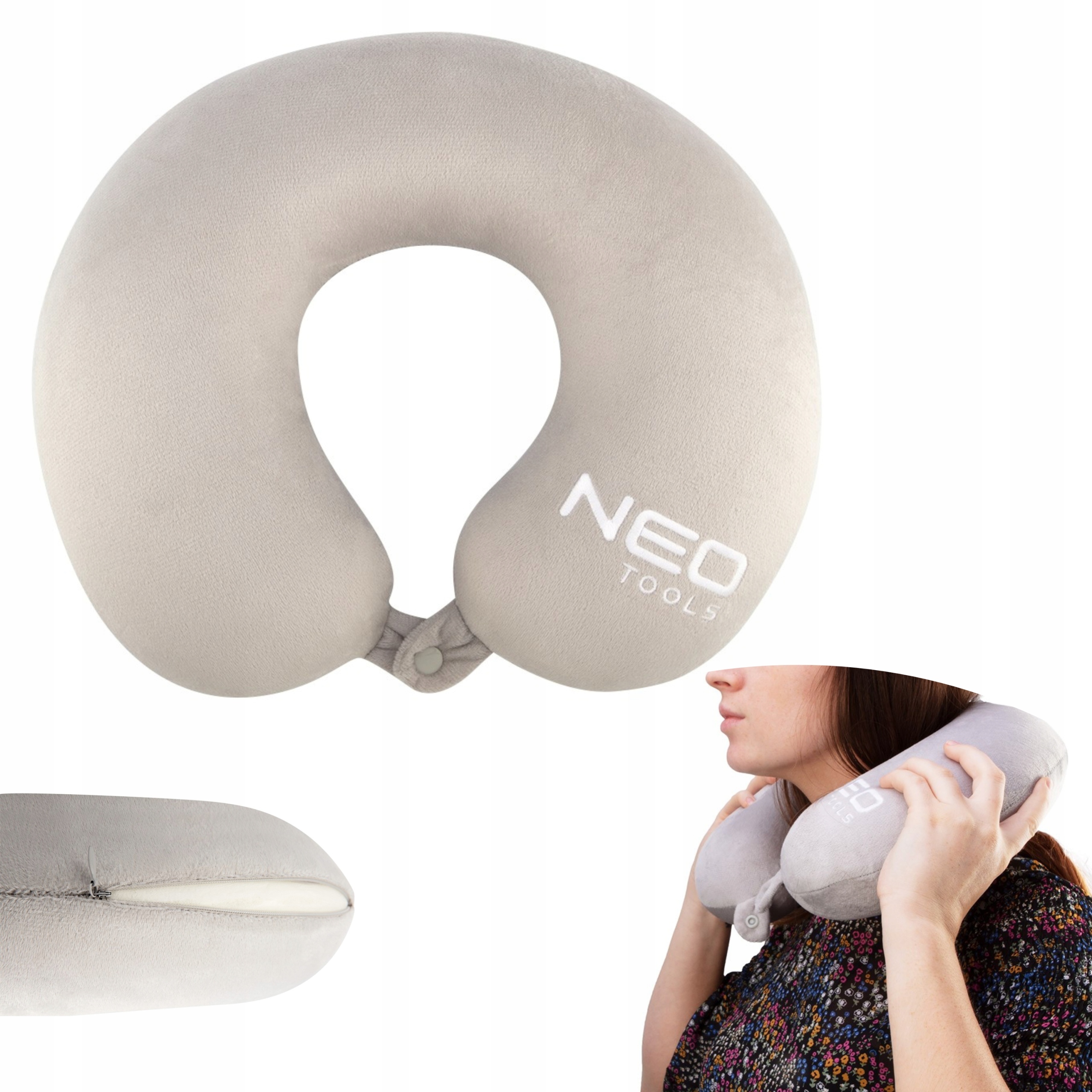 NEO TURYSTYCZNA PODUSZKA PODRÓŻNA NA SZYJĘ ROGAL PIANKA MEMORY FOAM GD016