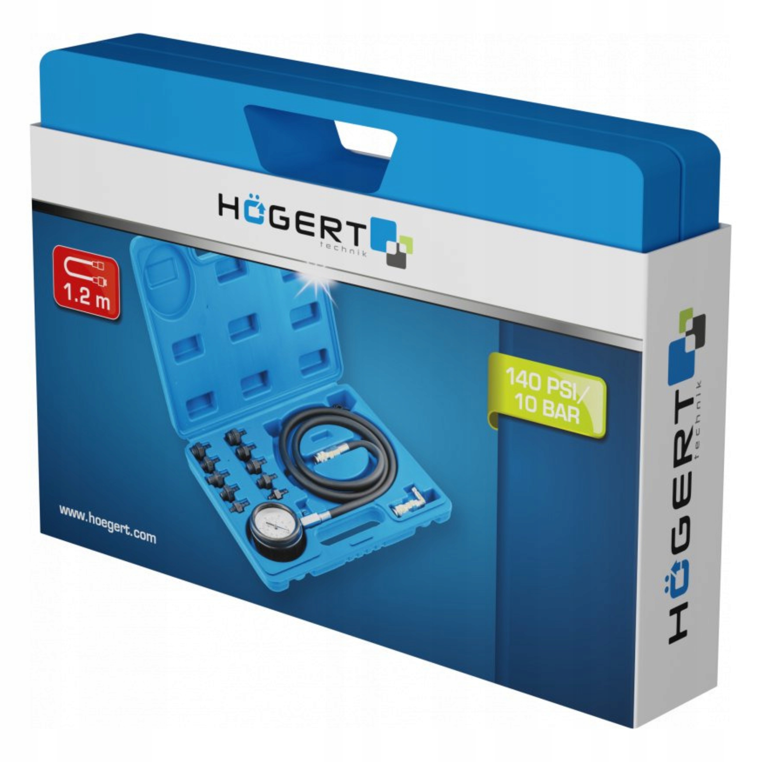 HOGERT TESTER CIŚNIENIA OLEJU W CYLINDRACH PODWÓJNA SKALA HT8G414