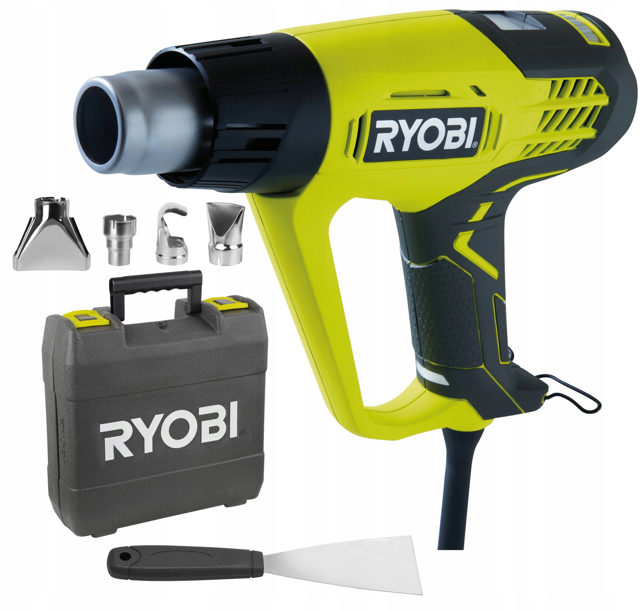 RYOBI SIECIOWA OPALARKA ELEKTRYCZNA 2000 W + WALIZKA 2 TRYBY EHG2020LCD