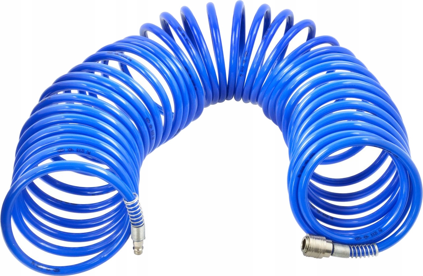 WĄŻ SPIRALNY PRZEWÓD PNEUMATYCZNY PU 8 x 12 mm 20m