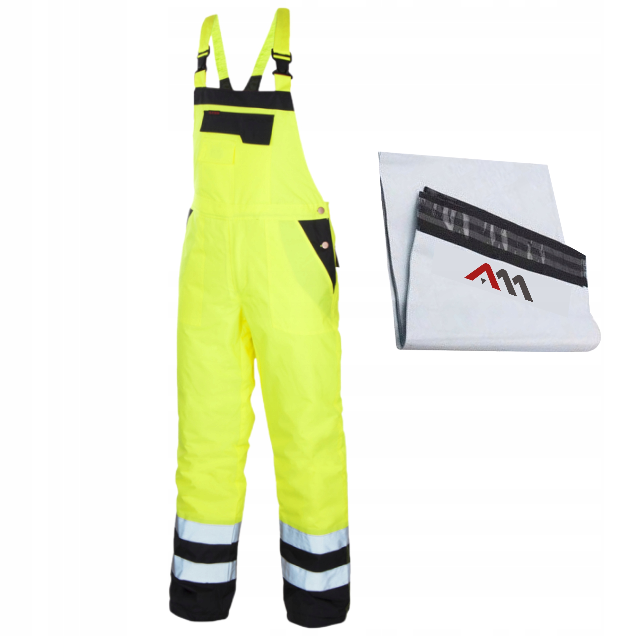 SPODNIE ROBOCZE OGRODNICZKI ODBLASK ŻÓŁTE ART.MAS OC FLASH BI YELLOW r. 3XL