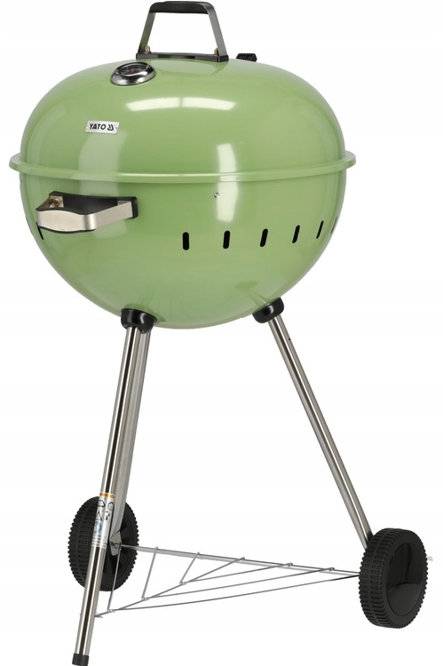 GRILL OGRODOWY WĘGLOWY OKRĄGŁY Z POKRYWĄ RUSZT XXL KÓŁKA POKRYWA 54CM 20303