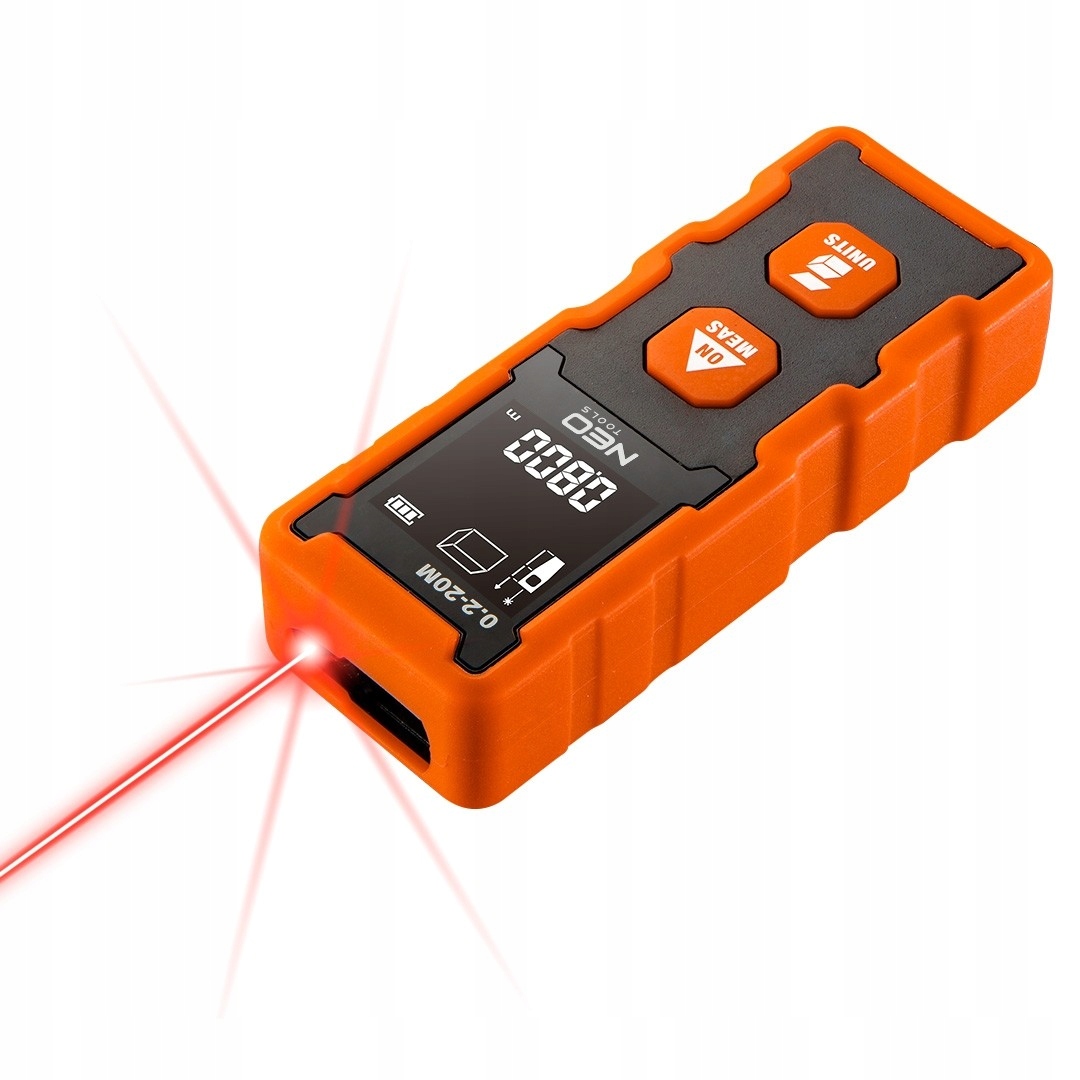 NEO DALMIERZ LASEROWY miara PODŚWIETLANY 20m +-2mm