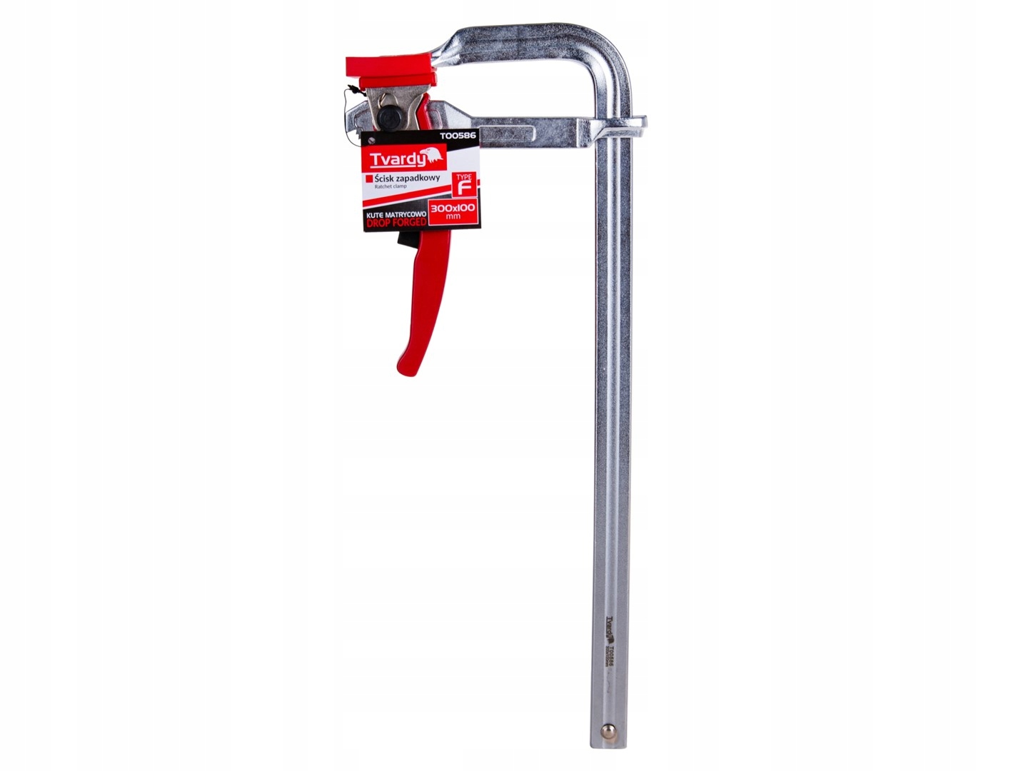 ŚCISK ZAPADKOWY STOLARSKI ZAPADKA ZACISK TYP F 300x100mm SOLIDNY T00586