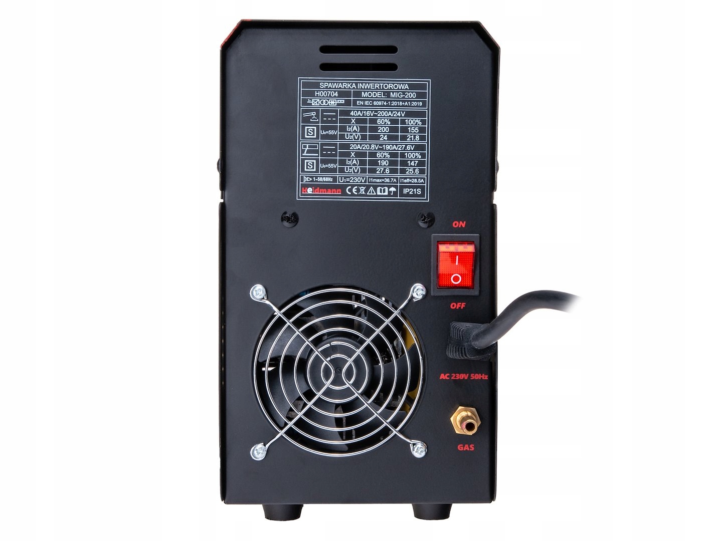 GEKO SPAWARKA INWERTOROWA MIG/MAG, MMA, FLUX HOT START 200A H00704