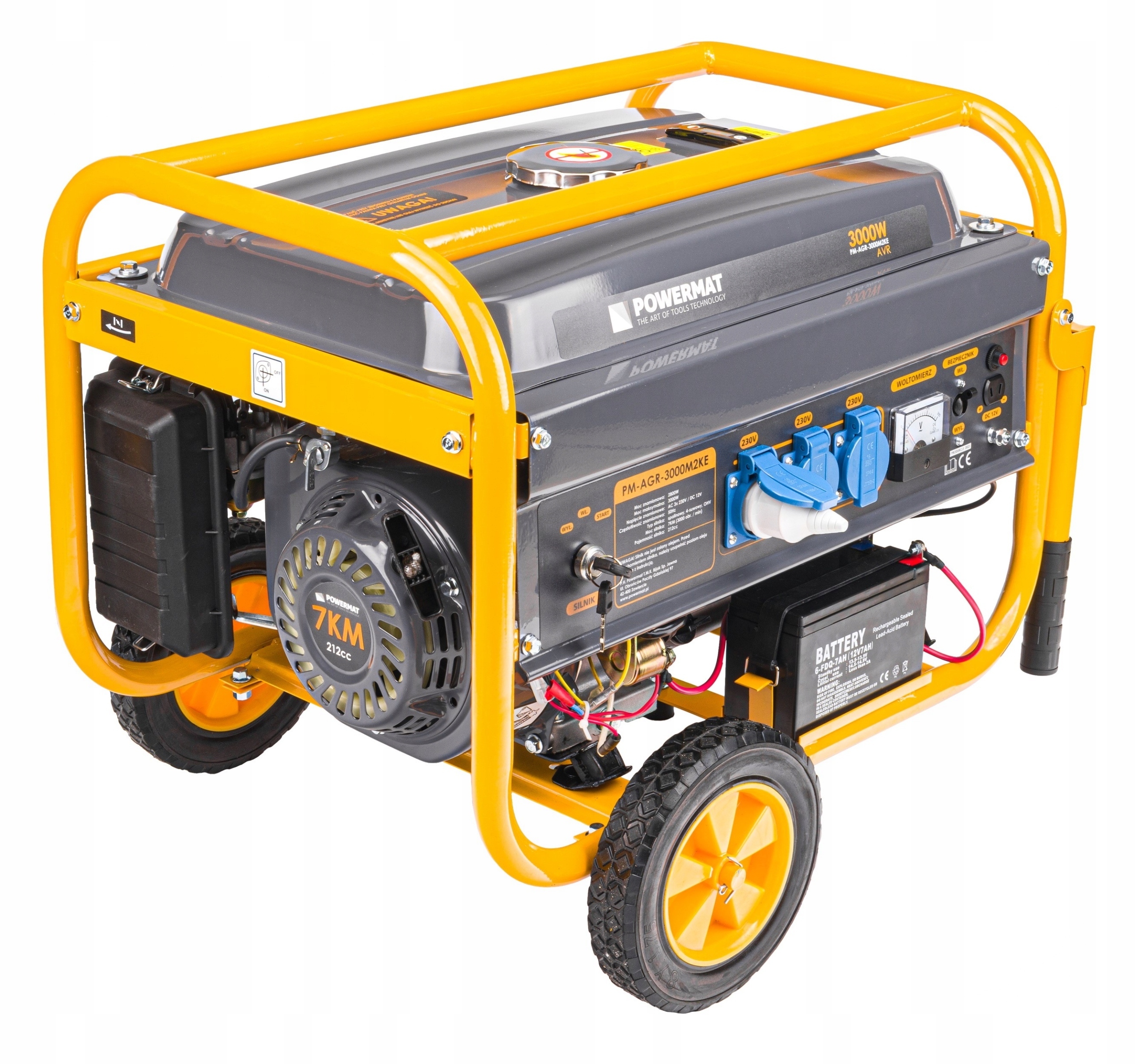 AGREGAT PRĄDOTWÓRCZY SPALINOWY 4-SUW 3000W AVR ROZRUCH AGR-3000M2KE +2x0,6L