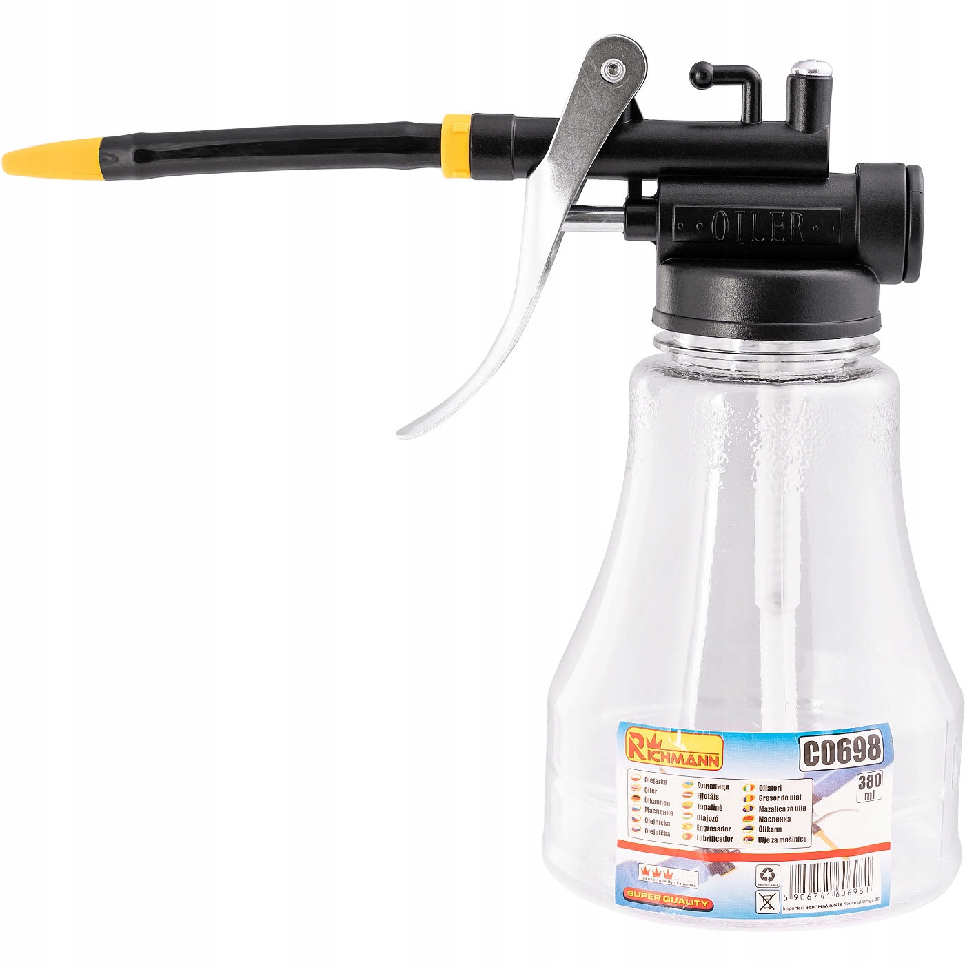 RICHMANN OLEJARKA PRZEŹROCZYSTA 380ML ZBIORNIK PET ELAST. APLIKATOR C0698