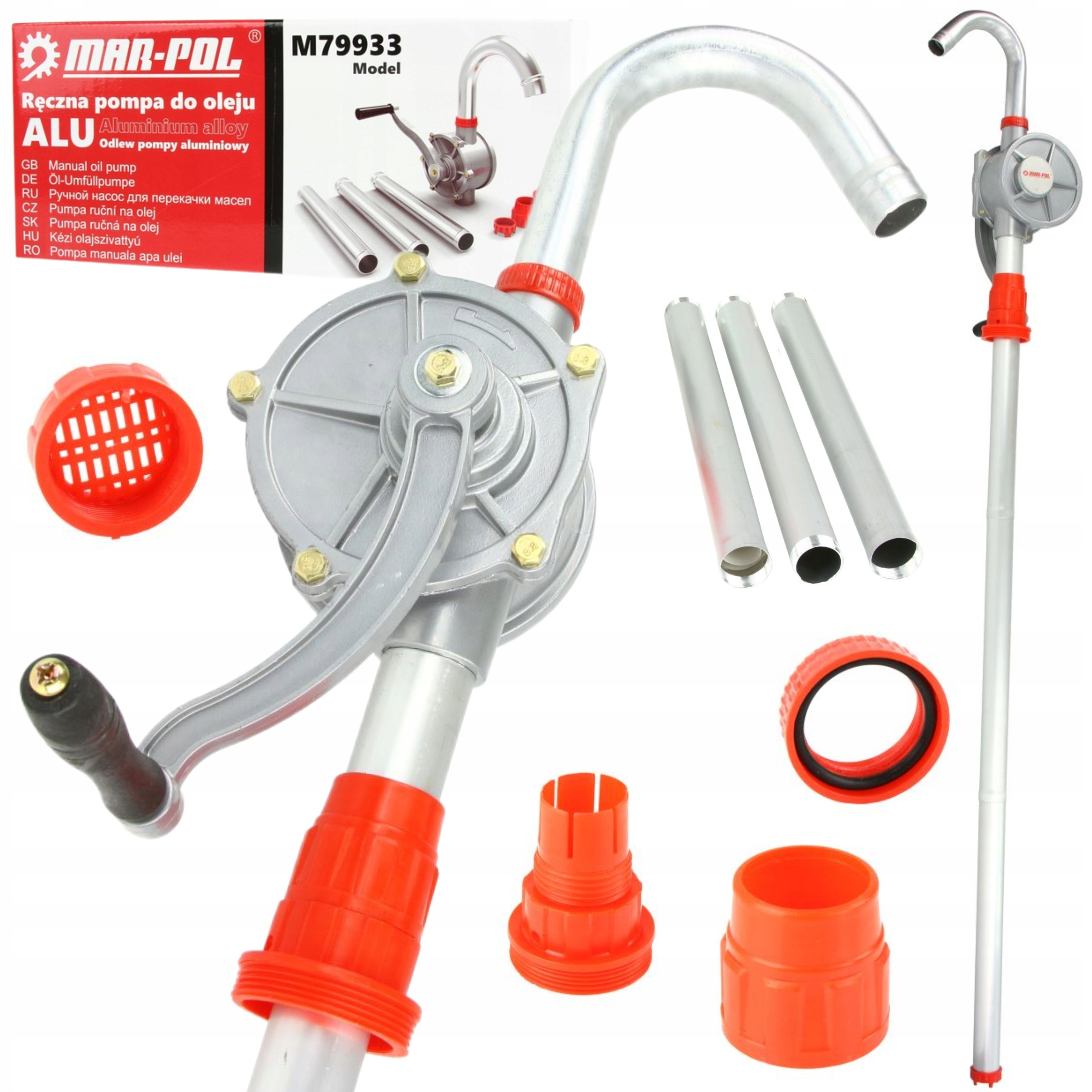 POMPA RĘCZNA PALIWOWA ALUMINIOWA NA KORBĘ DO BECZKI M79933