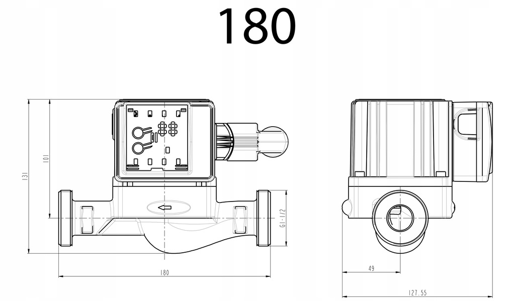 DIAMOND POMPA OBIEGOWA C.O. ELEKTRONICZNA ENERGOOSZCZĘDNA 25-40/180 C.W.U.
