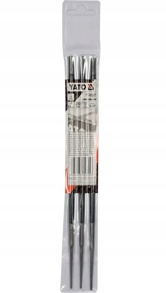 YATO PILNIK OKRĄGŁY DO OSTRZENIA ŁAŃCUCHÓW 4,8MM OSTRZAŁKA 3SZT YT-85027