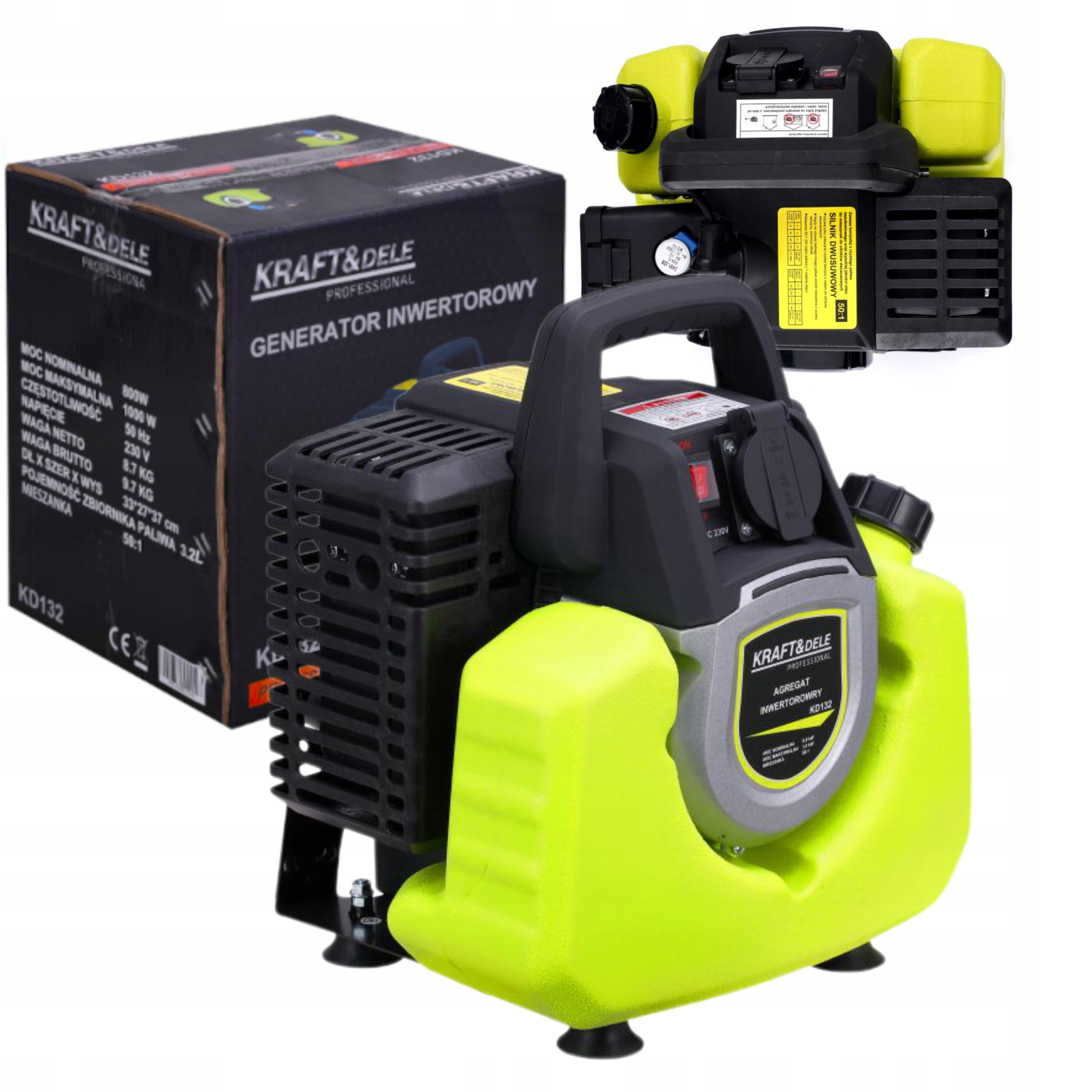 AGREGAT PRĄDOTWÓRCZY GENERATOR INWERTOROWY 1000W 2 SUW KRAFT&DELE KD132