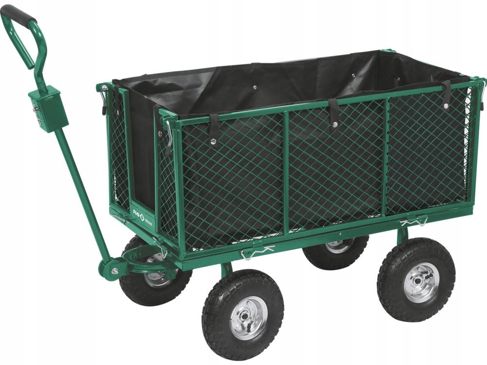WÓZEK OGRODOWY TRANSPORTOWY PRZYCZEPKA Z BURTAMI TACZKA 200L DO 300KG