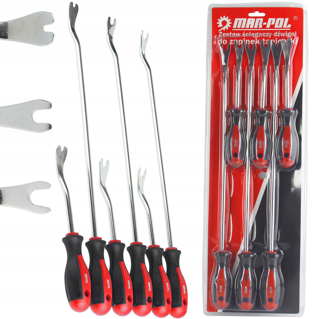 KOMPLET ZESTAW ŚCIĄGACZY ŁYŻKI DO TAPICERKI ZAPINEK SPINEK DŹWIGNIE M57445