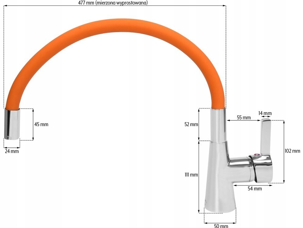 BATERIA ZLEWOZMYWAKOWA ELASTYCZNA WYLEWKA FLEXIBLE