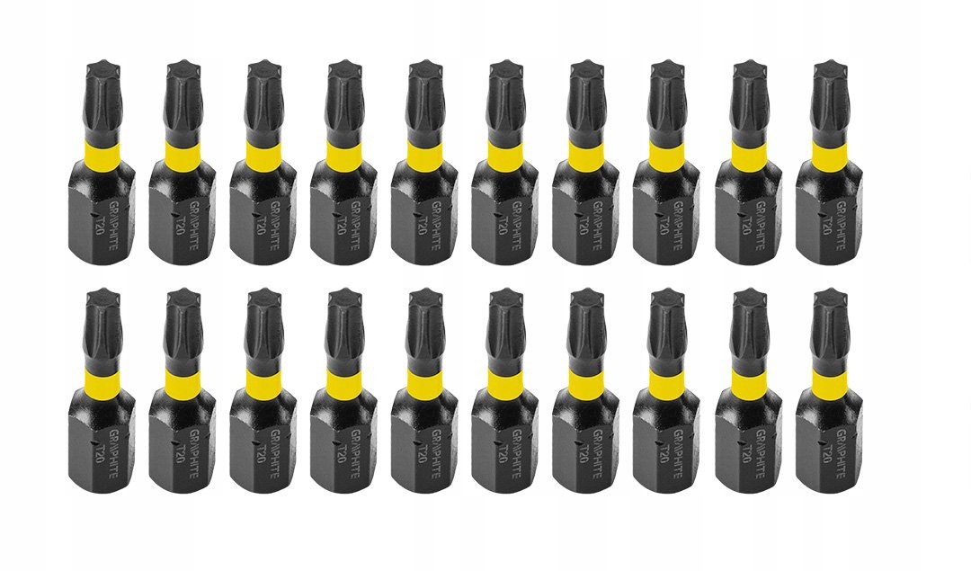 GRAPHITE Bity końcówki udarowe TORX TX20 25mm 20el