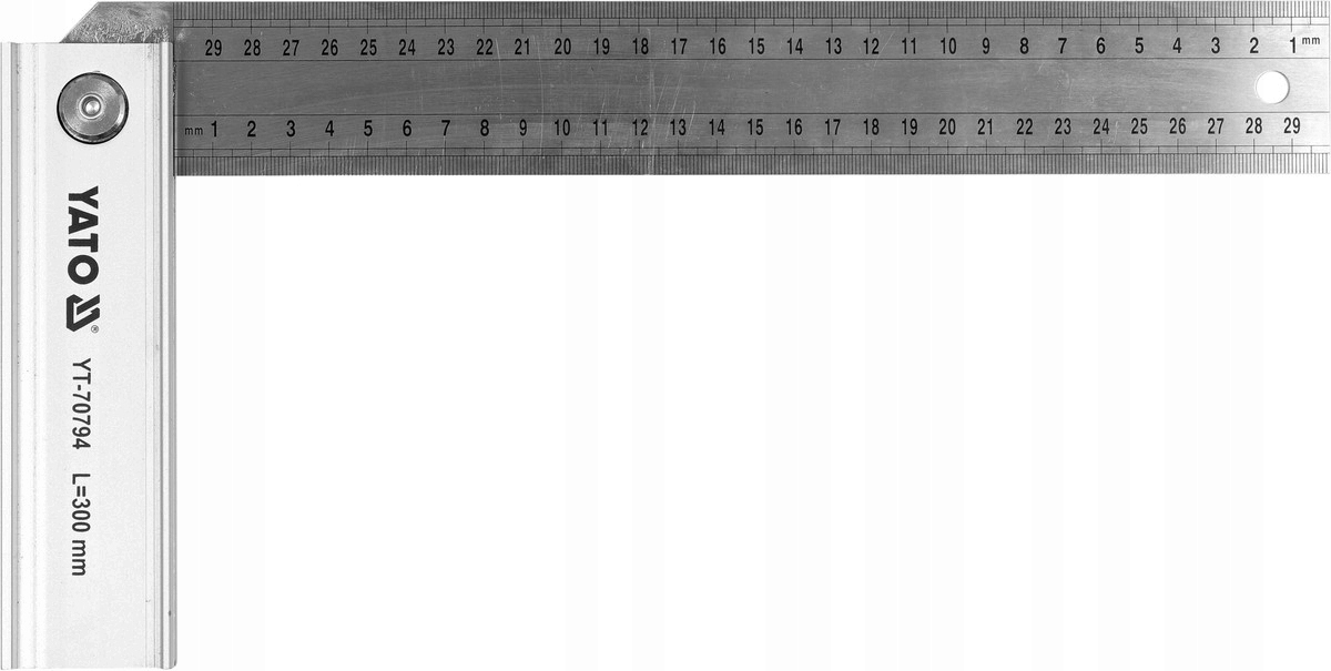 YATO KĄTOWNIK NASTAWNY WARSZTATOWY Z NIERDZEWNĄ LISTWĄ 300X160MM YT-70794