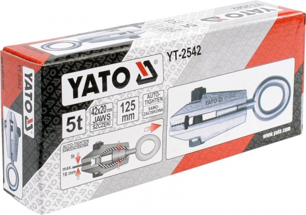 YATO KLAMRA BLACHARSKA SAMOZACISKOWA 5T KUTA ZE STALI WĘGLOWEJ C45 YT-2542