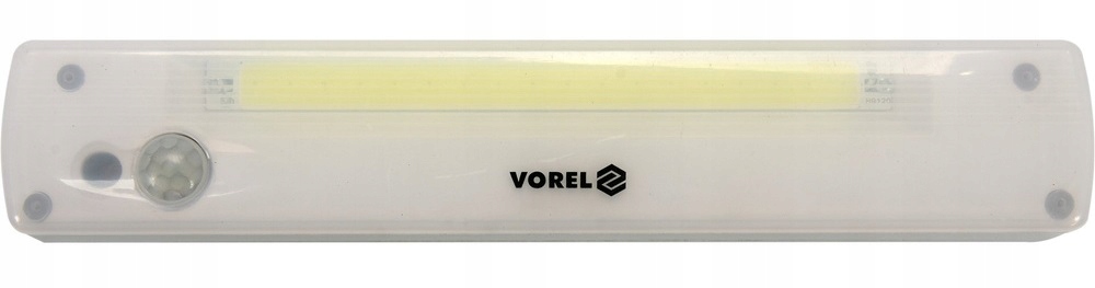 VOREL LAMPKA NOCNA COB LED 120LM CZUJNIK RUCHU I ZMIERZCHU 3AAA BIAŁA 82830