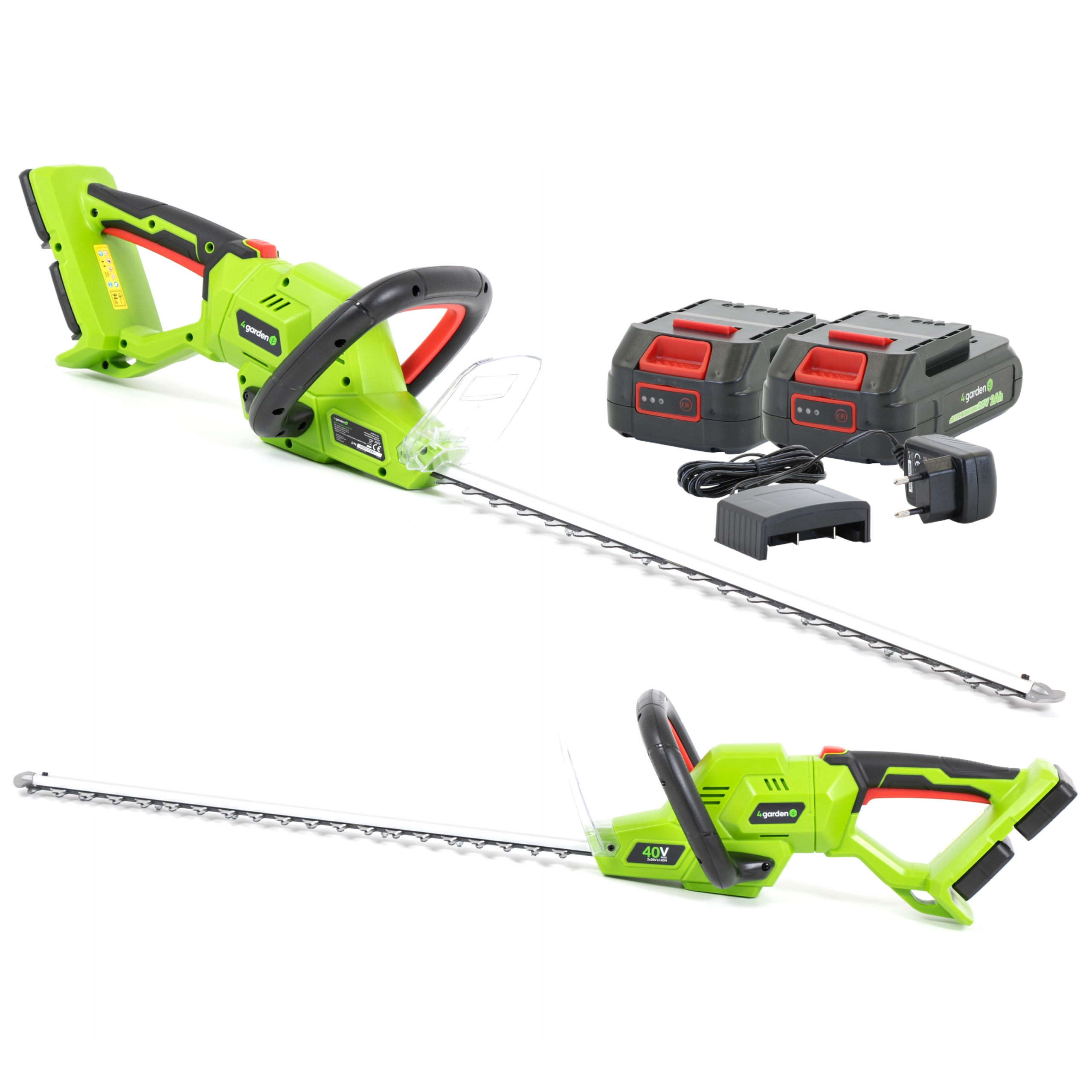 4GARDEN NOŻYCE DO ŻYWOPŁOTU OGRODOWE 52cm 2x20V +2