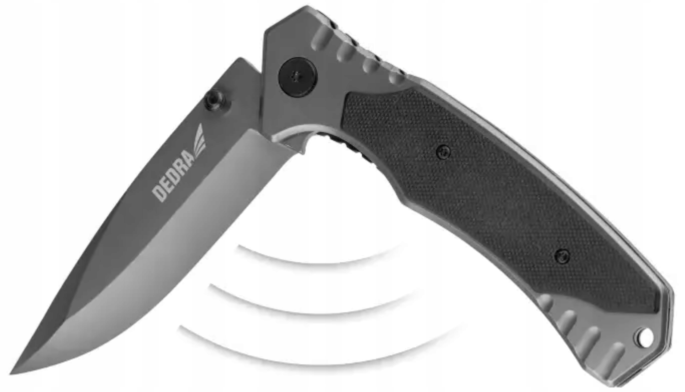 DEDRA NÓŻ SKŁADANY STAL NIERDZEWNA Z BLOKADĄ I UCHWYTEM DO PASA 220MM M9080