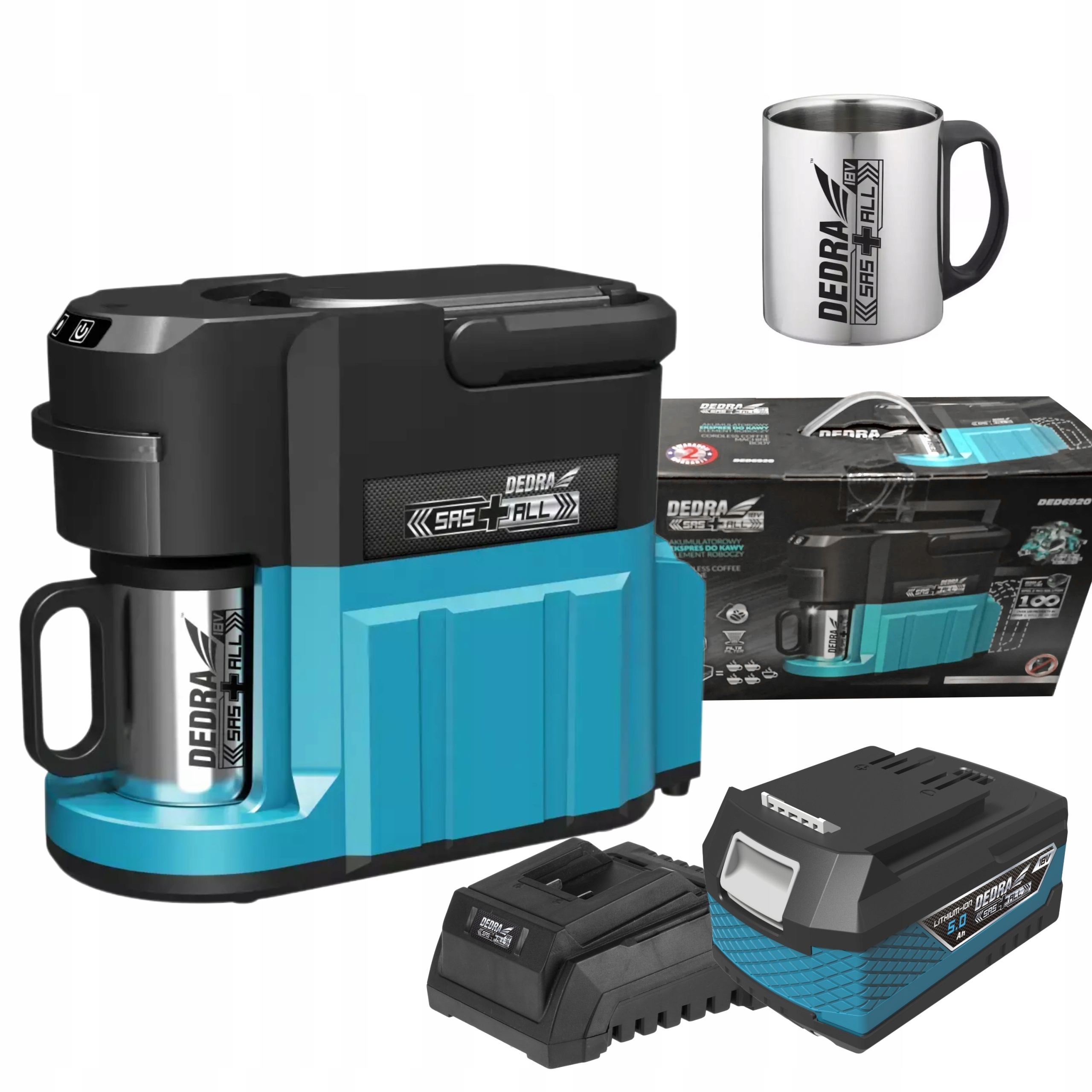 DEDRA AKUMULATOROWY EKSPRES DO KAWY +KUBEK +5Ah