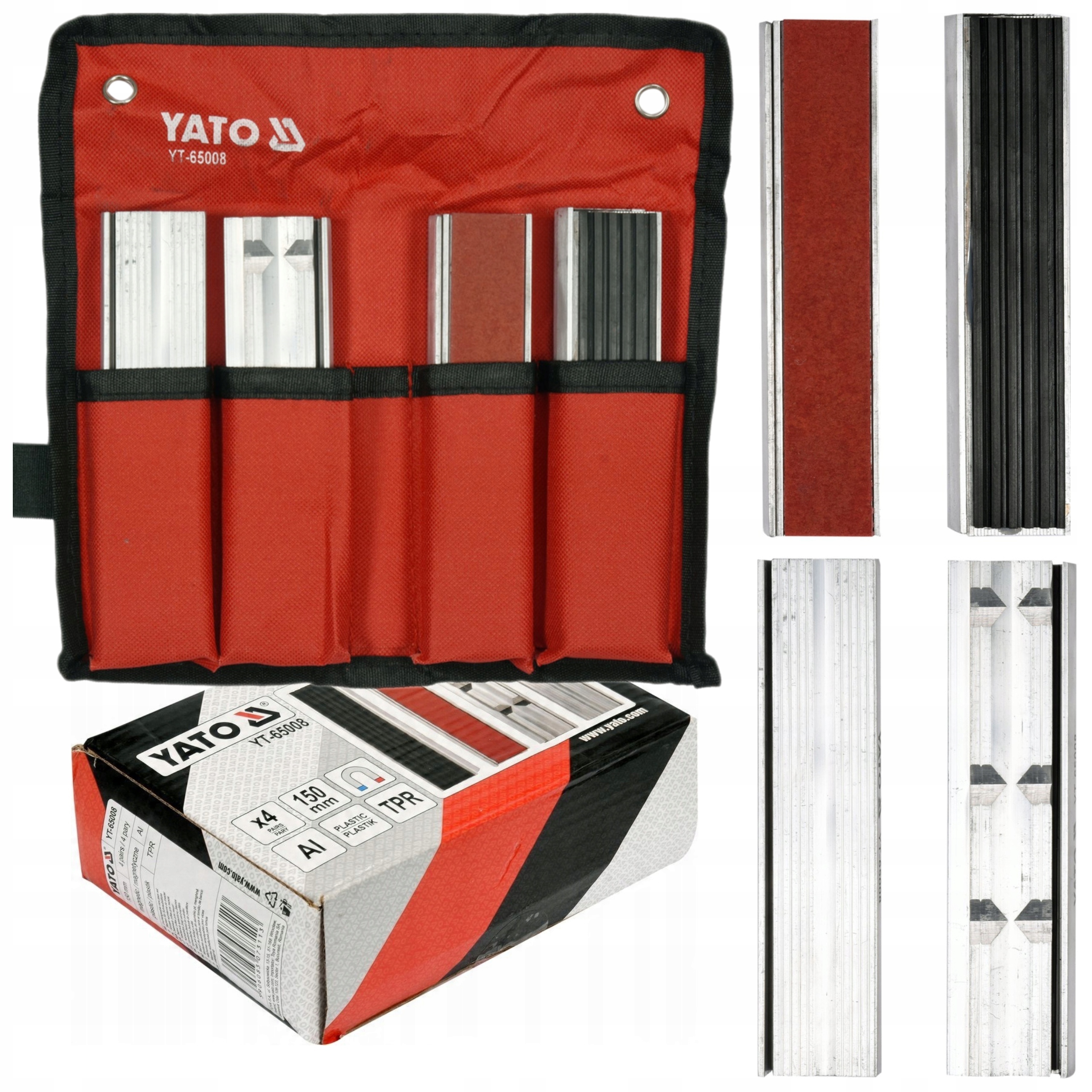 YATO SZCZĘKI WYMIENNE DO IMADEŁ NA MAGNES 150mm ETUI YT-65008