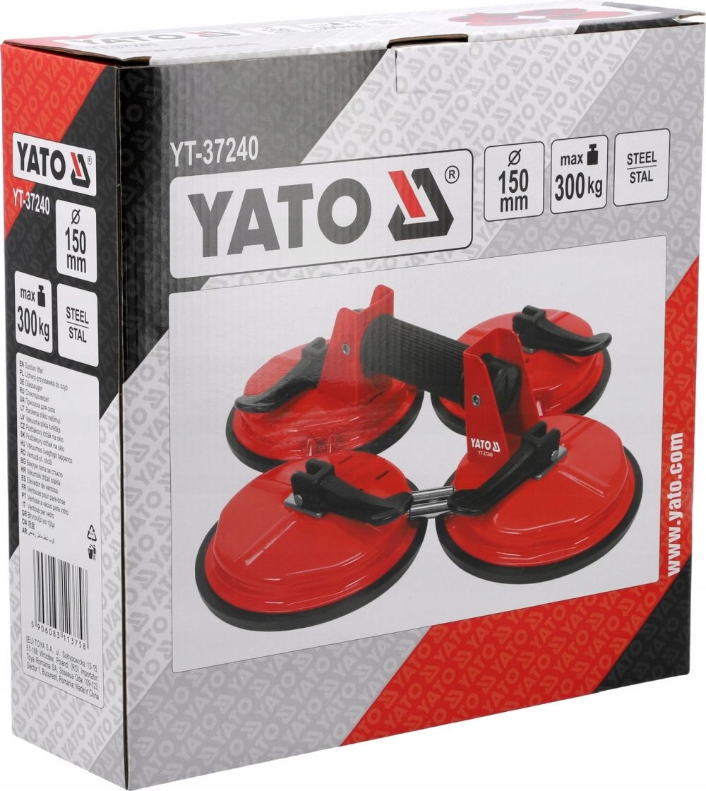 YATO PRZYSSAWKA DO SZYB 4 X O150mm 300kg UCHWYT DO BLACH PŁYTEK PŁYT Y37240