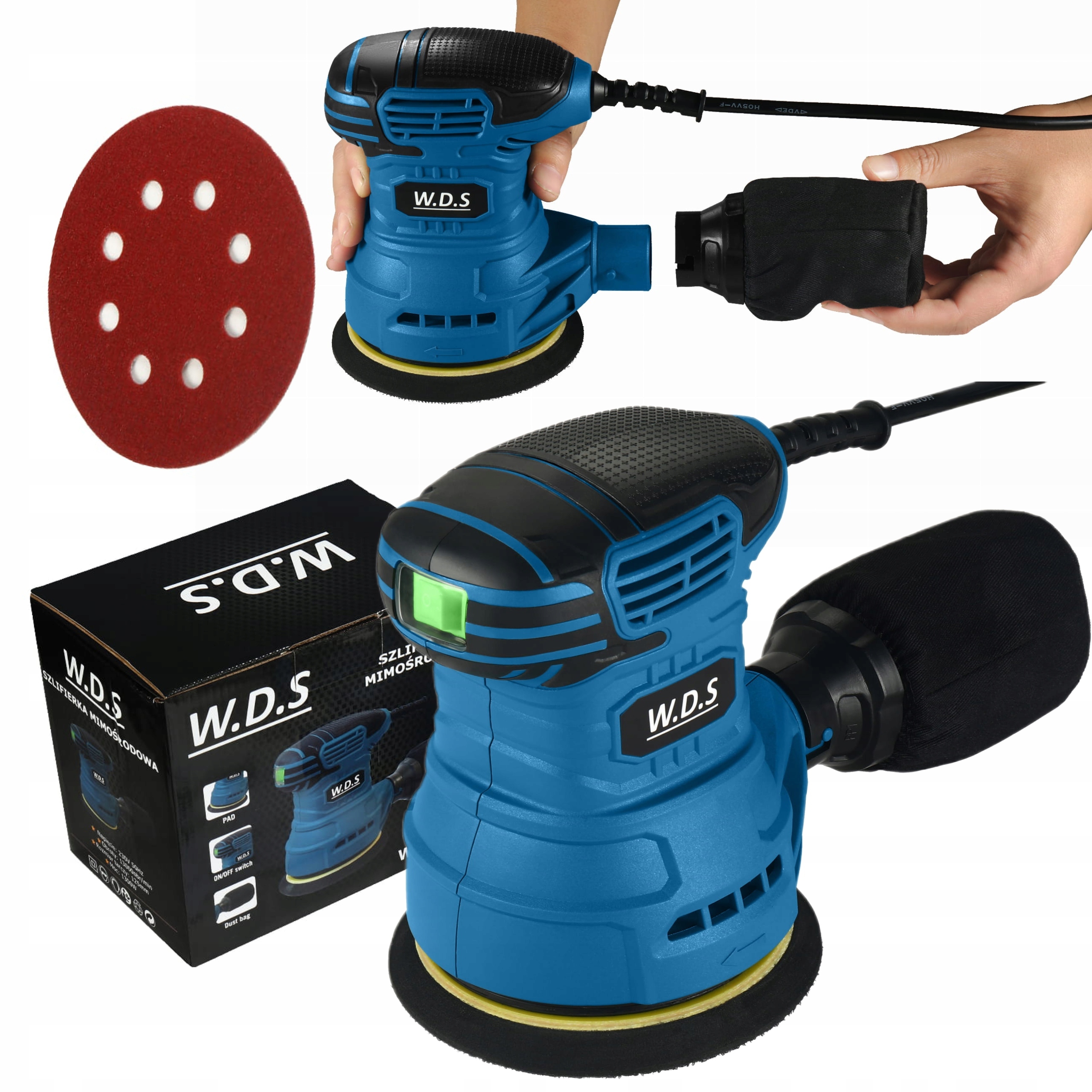 SZLIFIERKA MIMOŚRODOWA WIELOFUNKCYJNA SIECIOWA 125mm 1300W WDS2500