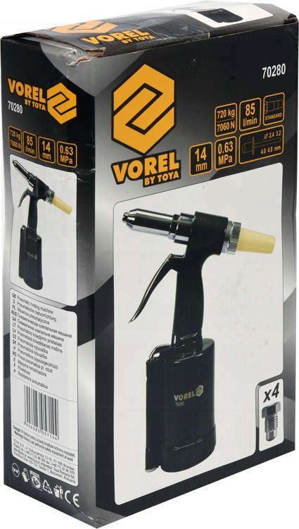 NITOWNICA PNEUMATYCZNA 2,4 3,2 4,0 4,8 mm VOREL