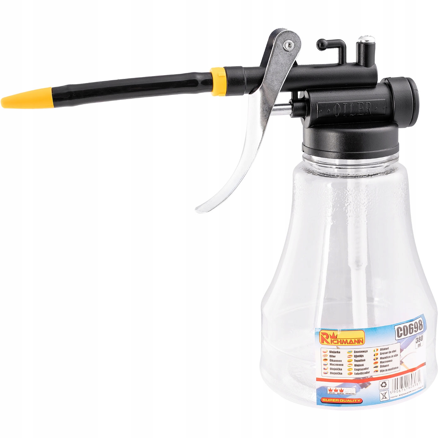RICHMANN OLEJARKA PRZEŹROCZYSTA 380ML ZBIORNIK PET ELAST. APLIKATOR C0698
