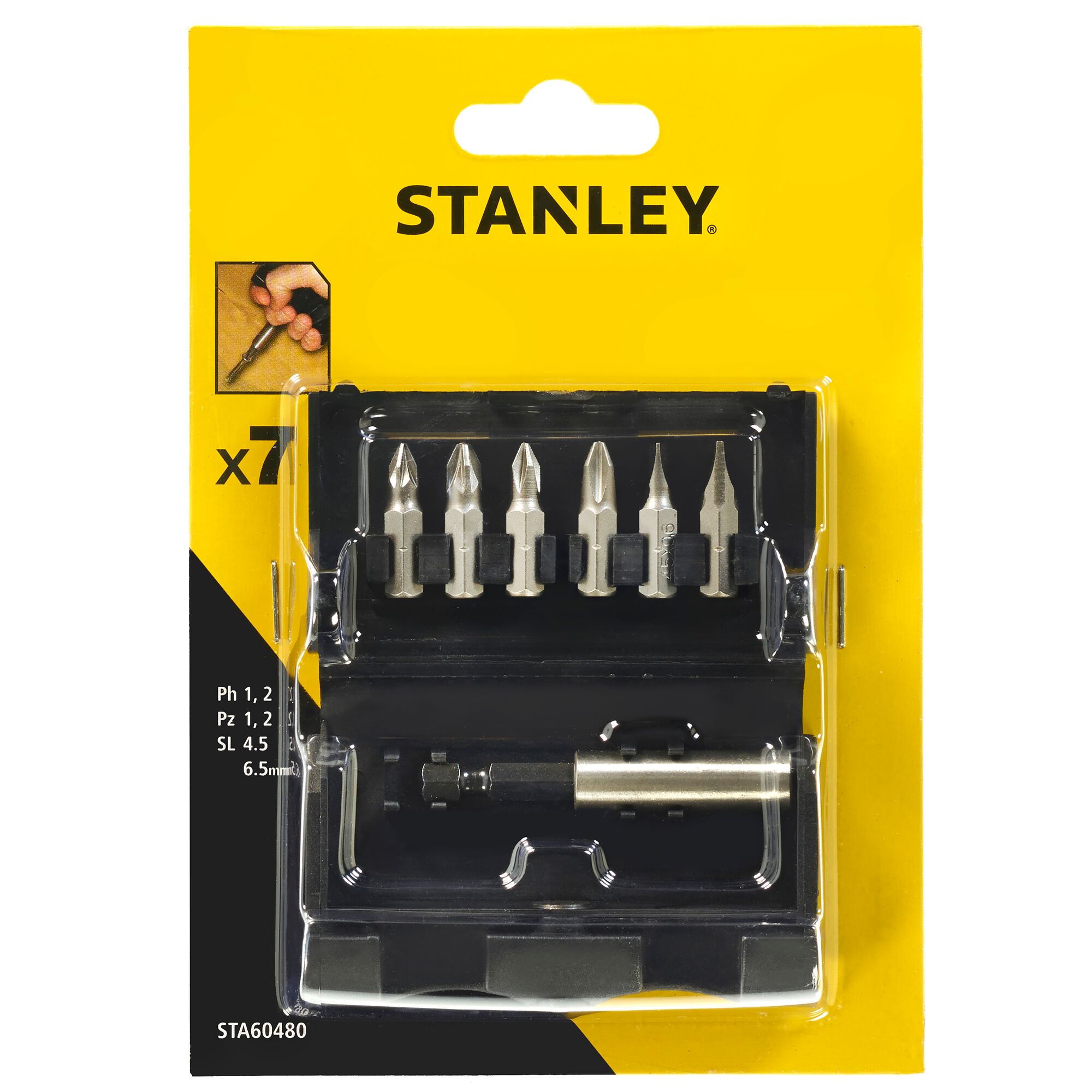 ZESTAW BITÓW 6 UCHWYT MAGNETYCZNY STANLEY STA60480
