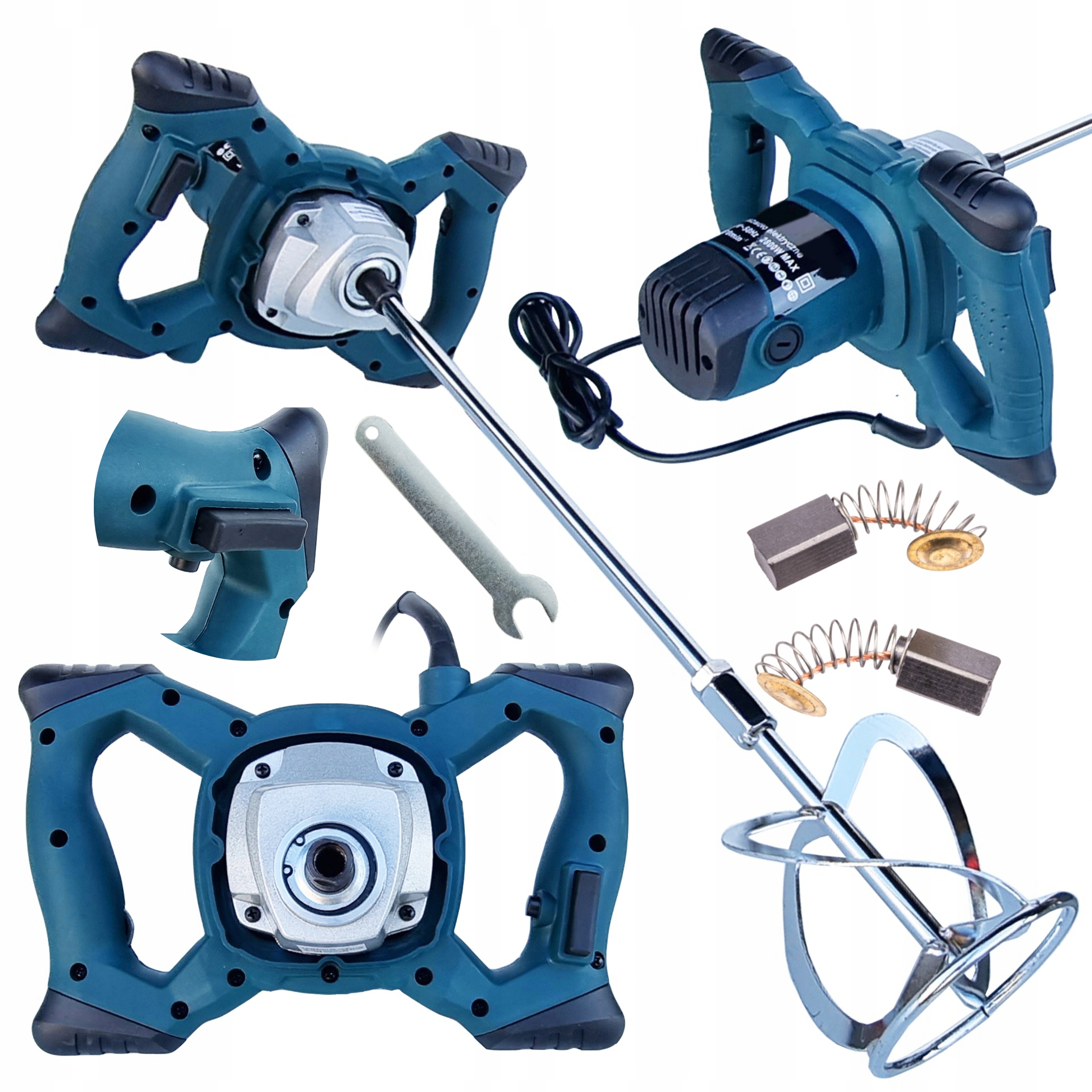 MOCNE MIESZADŁO ELEKTRYCZNE DO ZAPRAW KLEJU BETONU FARB GIPSU TYNKU CEMENTU