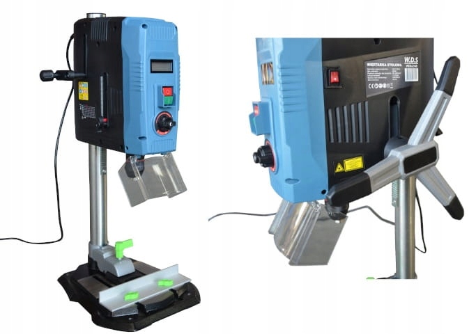 WIERTARKA STOŁOWA + LASER + WYŚWIETLACZ LCD 2000W 13MM WIERCI METAL DREWNO