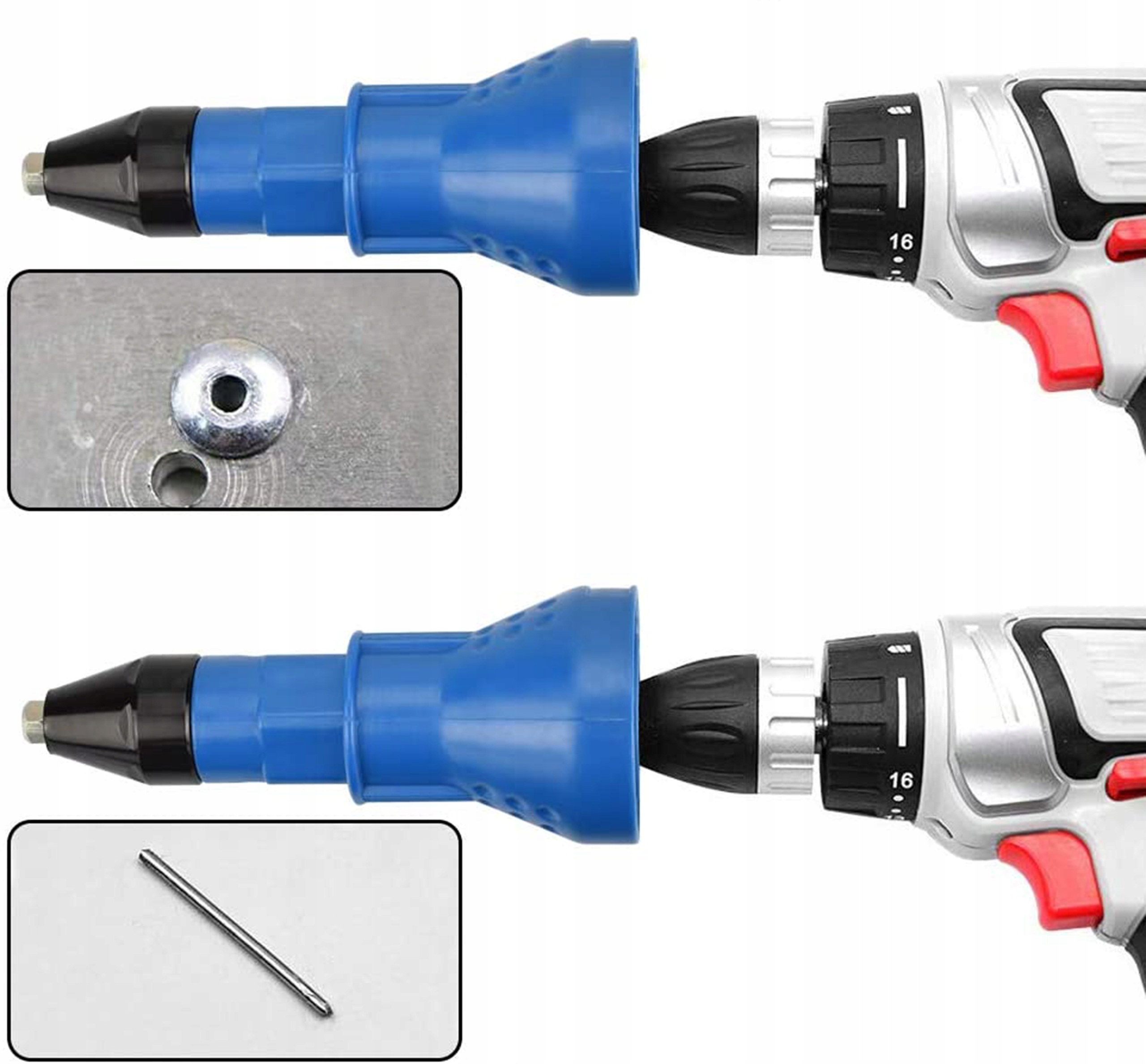 NITOWNICA DO NITÓW ZRYWALNYCH ADAPTER NA WKRĘTARKĘ