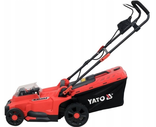 YATO KOSIARKA AKU. BEZSZCZOTKOWA DO TRAWY 2x18V 4A 37cm 35L REGULACJA 36V