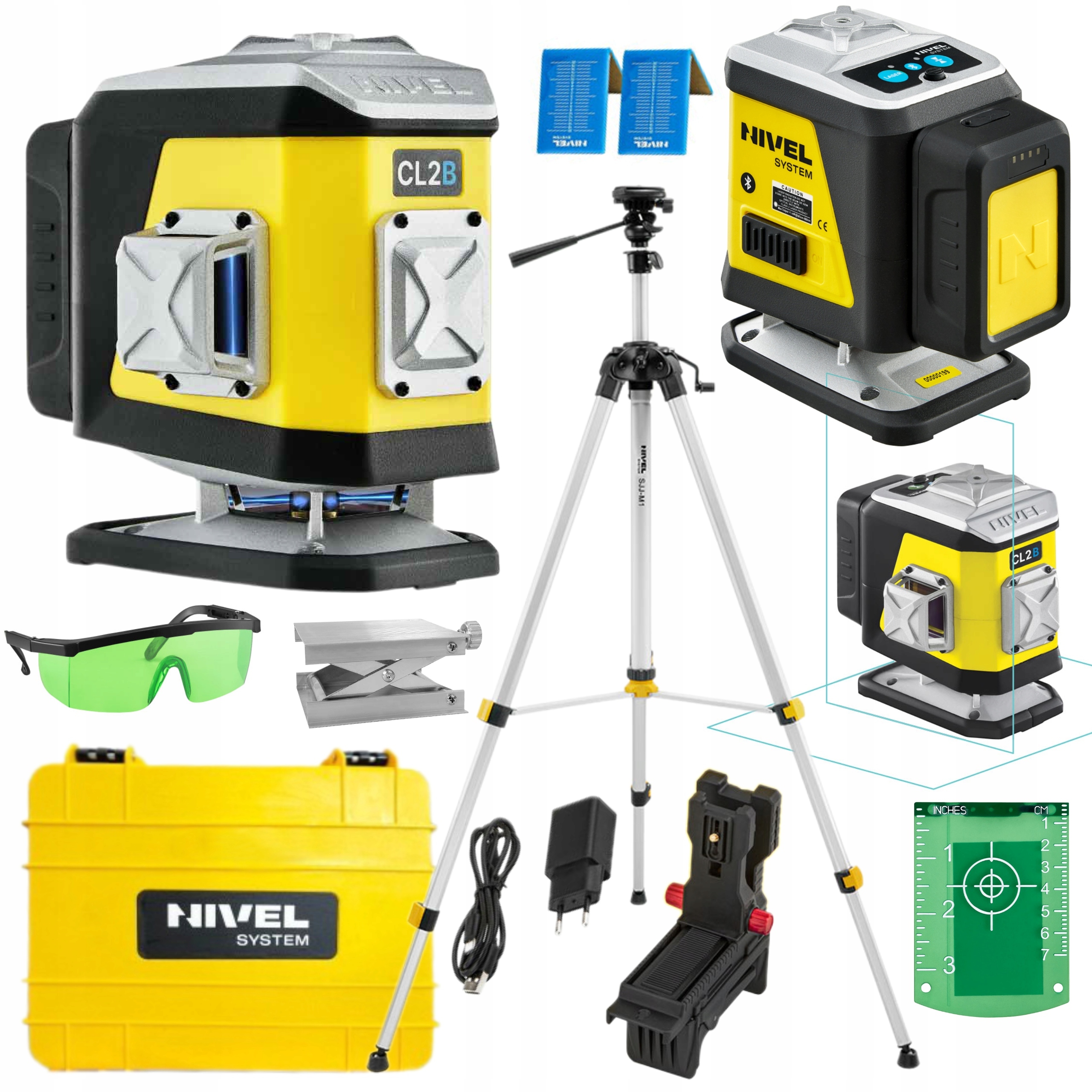 NIVEL SYSTEM LASER KRZYŻOWY NIEBIESKI CL2B WALIZKA AKCESORIA STATYW SJJM1EX