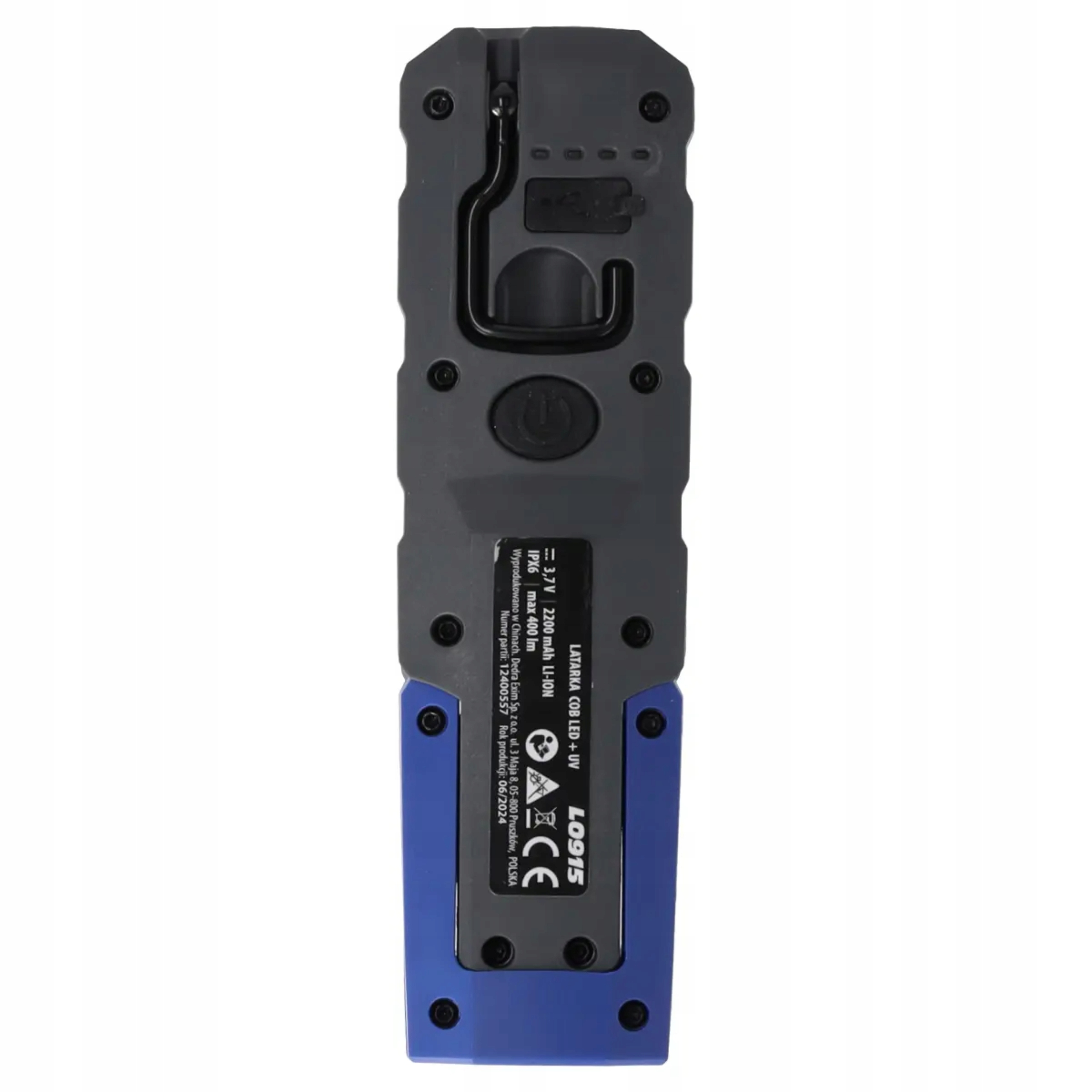 DEDRA LATARKA COB LED + SMD LED + UV 400LM HACZYK MAGNES +USB-C L0915