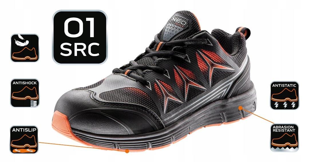 NEO BUTY PÓŁBUTY ZAWODOWE BEZ METALU NISKIE PIANKA EVA 82-705 r. 44
