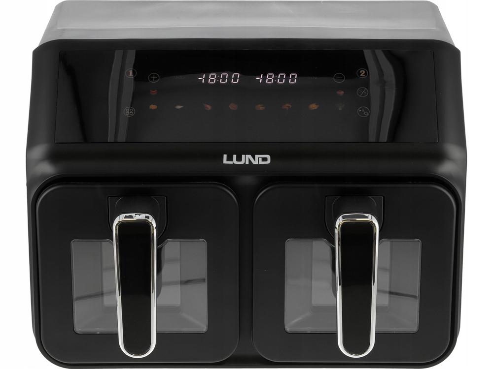 FRYTKOWNICA BEZTŁUSZCZOWA 2200W DWUKOMOROWA PODWÓJNA 4L+4L WYŚWIETLACZ LCD