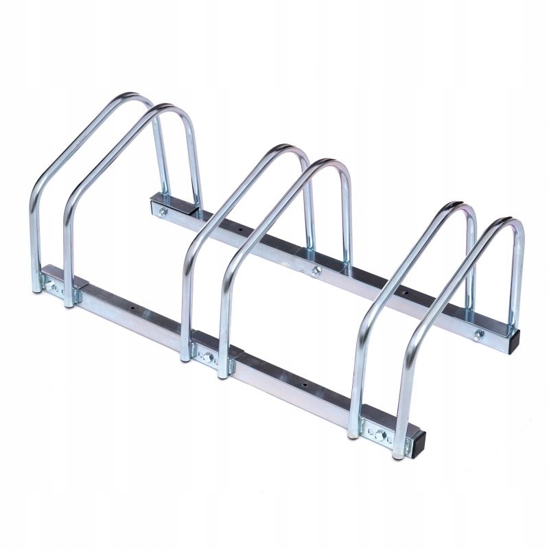 METALOWY STOJAK NA ROWERY ROWEROWY 3 MIESJCA STANOWISKA KRAFT&DELE SREBRNY