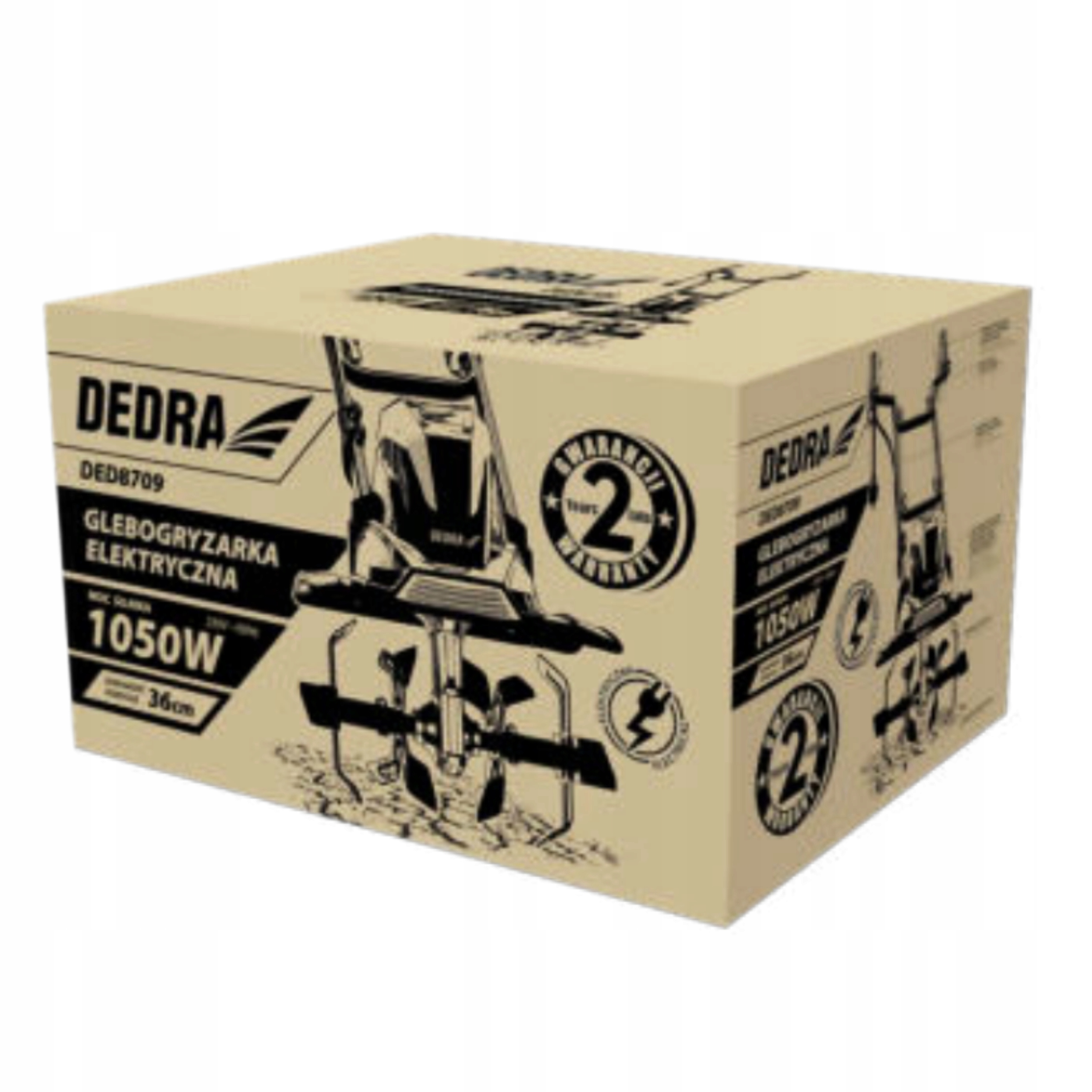 DEDRA GLEBOGRYZARKA ELEKTRYCZNA KULTYWATOR ZIEMI GLEBY 1050W DED8709 36CM