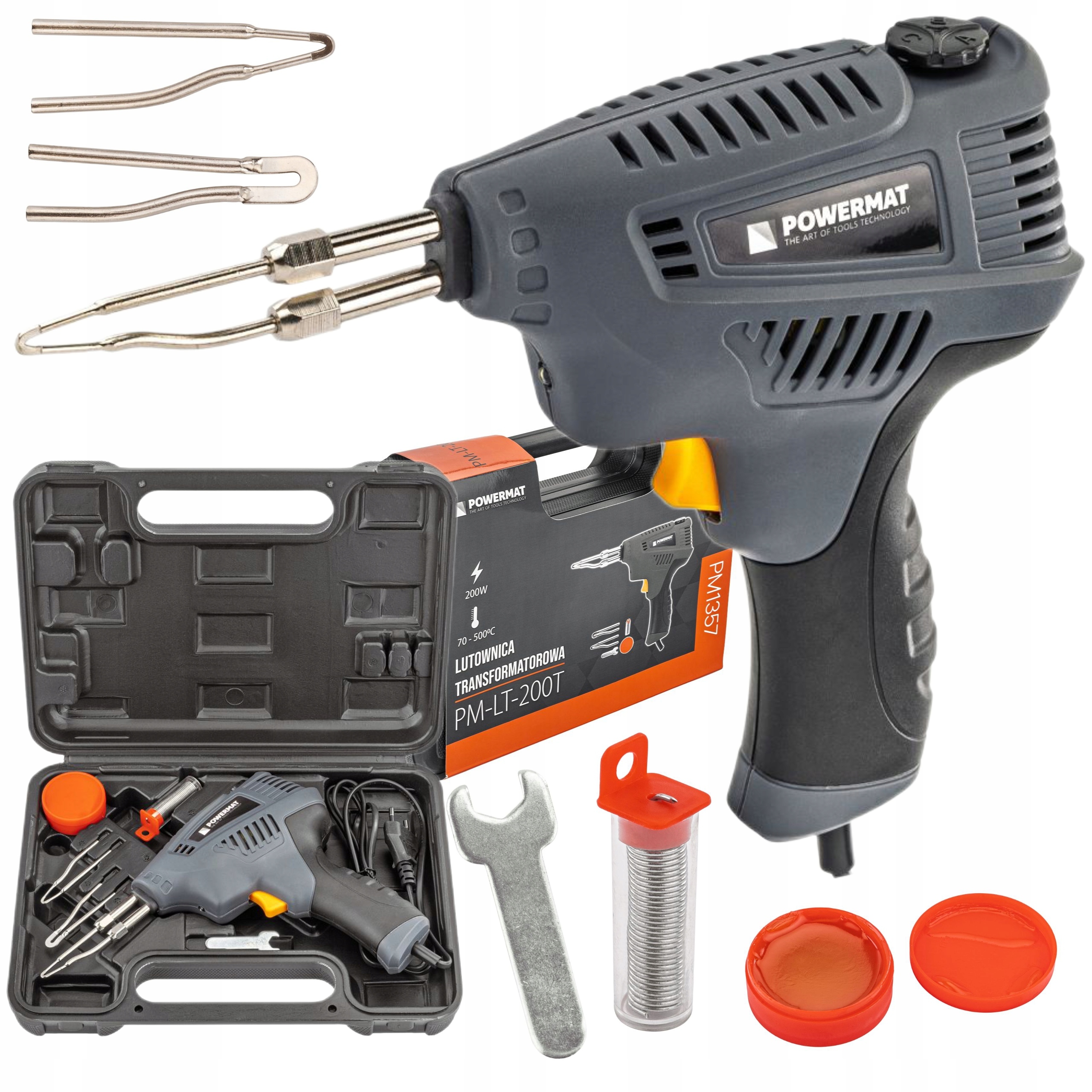 LUTOWNICA TRANSFORMATOROWA 200W 230V 70-500C WALIZKA POWERMAT PM-LT-200T
