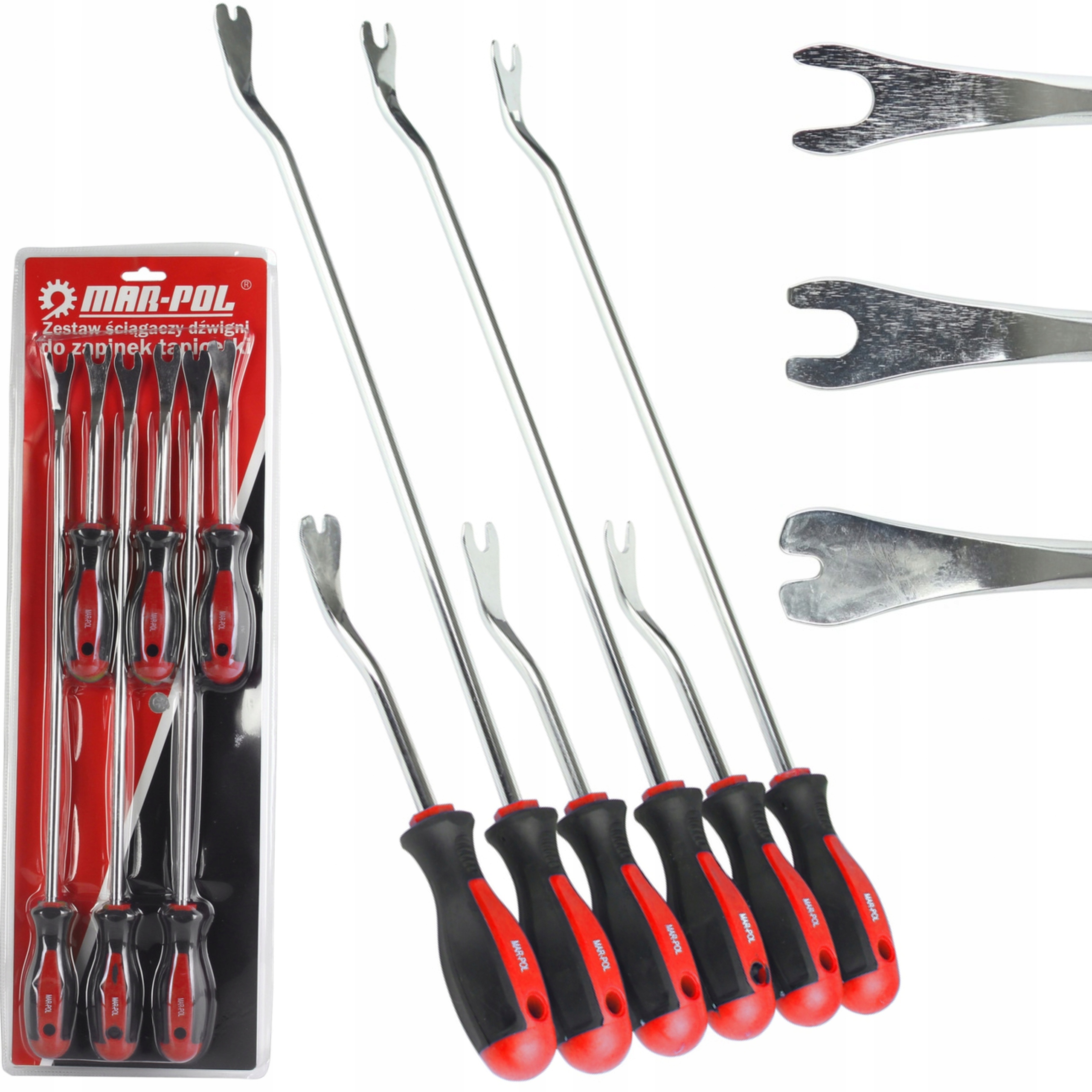 KOMPLET ZESTAW ŚCIĄGACZY ŁYŻKI DO TAPICERKI ZAPINEK SPINEK DŹWIGNIE M57445