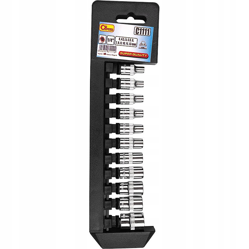 ZESTAW NASADKI 6-KĄTNE 1/4'' 4-13MM 11 EL RICHMANN