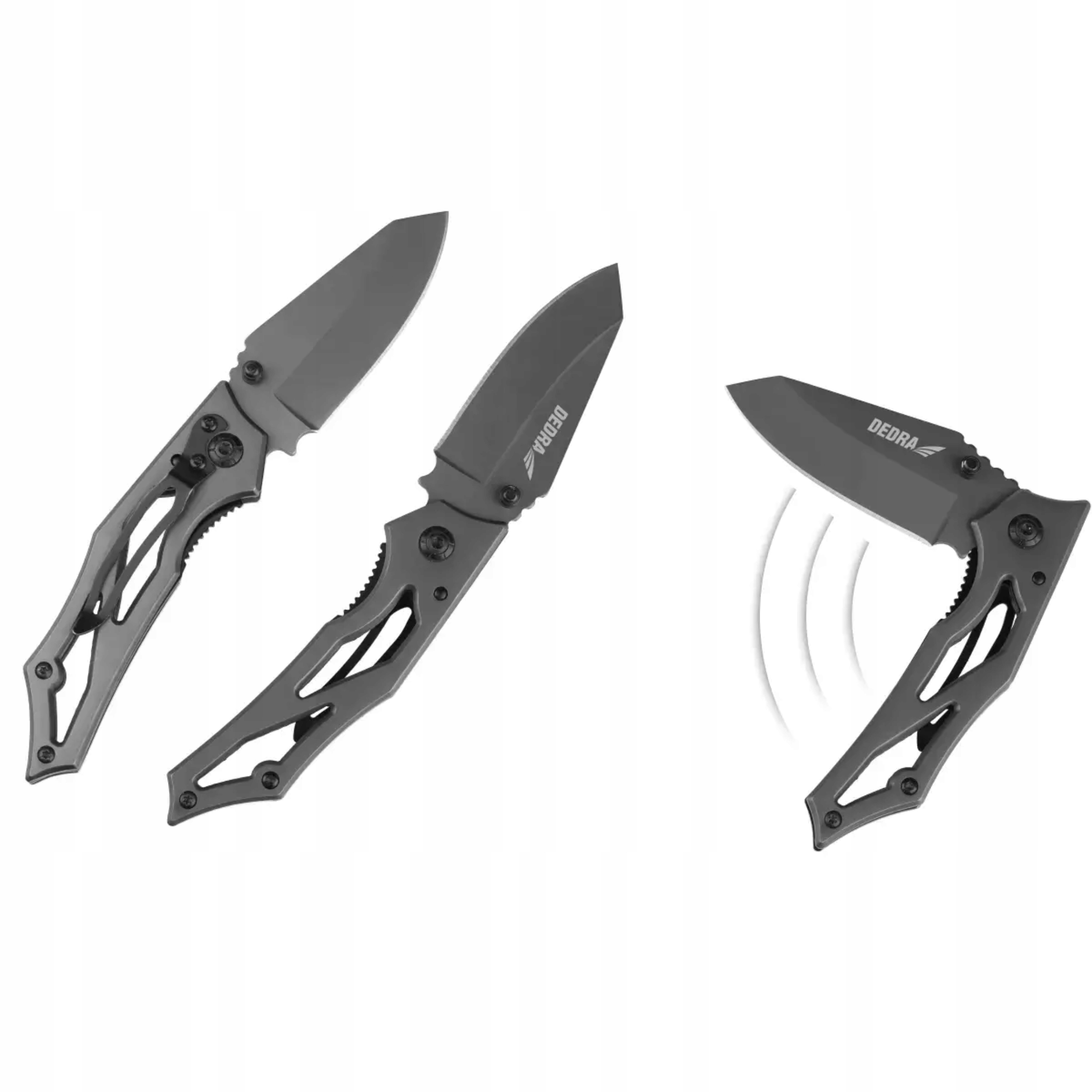 DEDRA PRAKTYCZNY NÓŻ SKŁADANY KIESZONKOWY ZE STALI NIERDZEWNEJ 170mm M9082