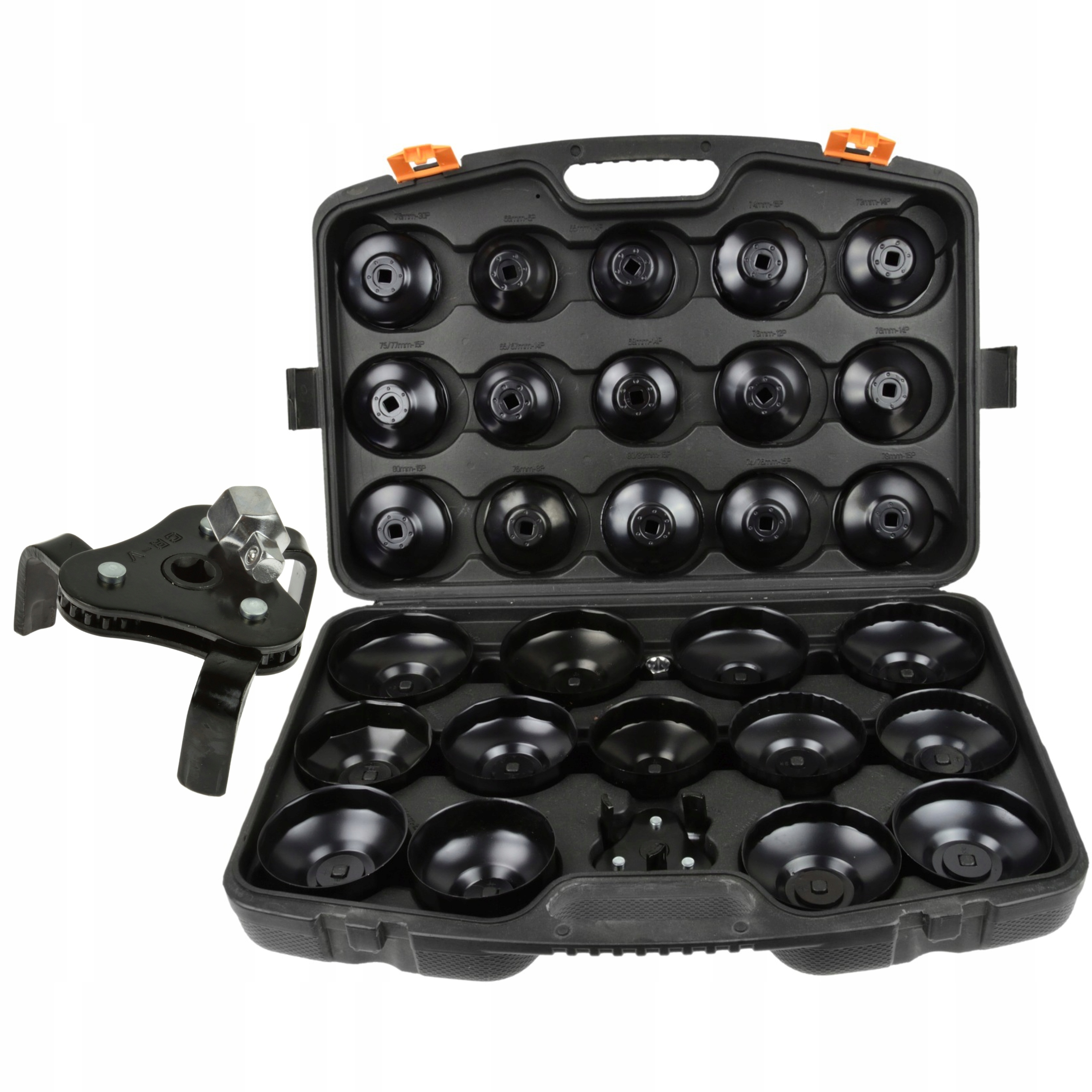 GEKO KLUCZE NASADOWE DO FILTRÓW OLEJU NASADKI ZESTAW 30 KLUCZ 65-120mm