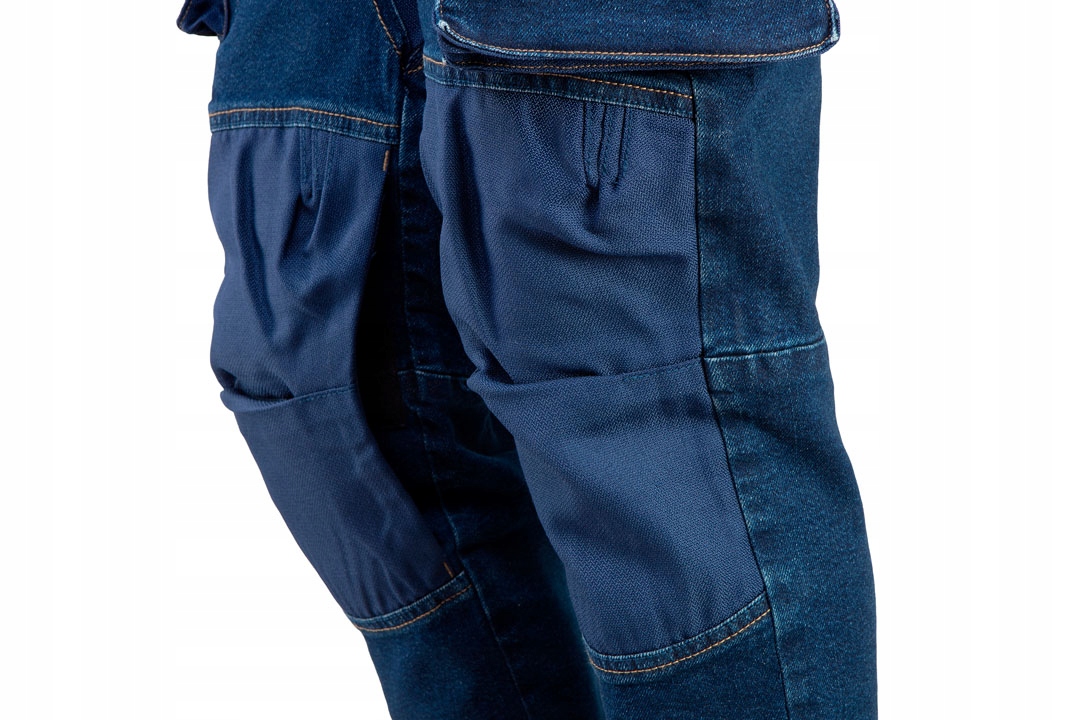 NEO SPODNIE ROBOCZE DENIM DO PASA WZMOCNIONE BAWEŁNA OXFORD M/50 + PASEK